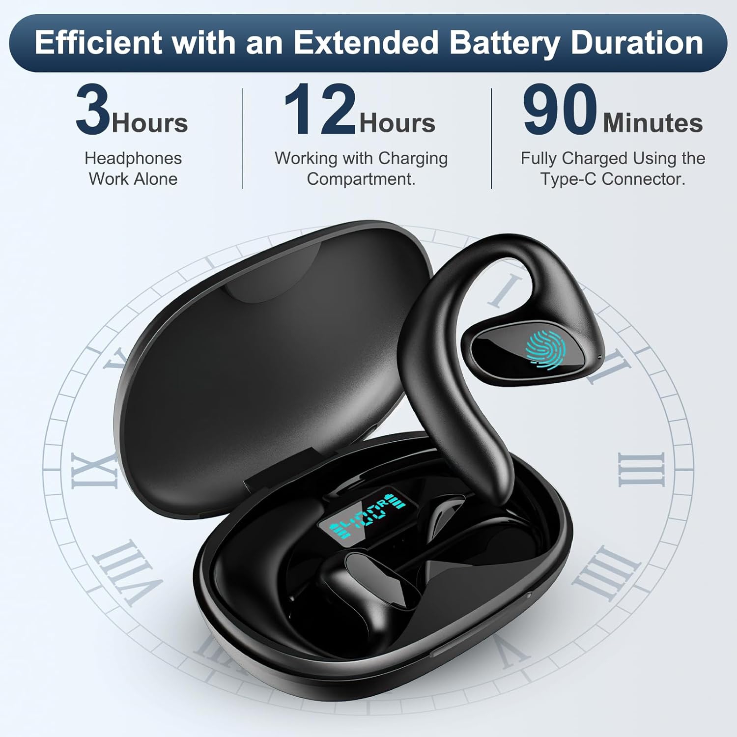 Écouteurs Traducteur Bluetooth 84 Langues - Réduction Bruit, Autonomie 24h - Appli Support - Haut-parleur Intégré - 10