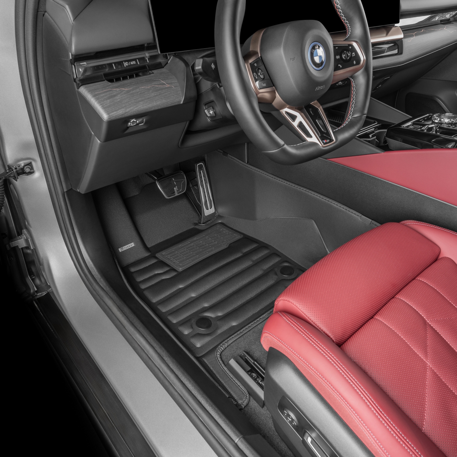 Tapis TuxMat - Pour les modèles PHEV 2024-2026 de série 5 de BMW - Tapis d'auto sur mesure - Couverture maximale, toutes saisons, mesurée au laser -