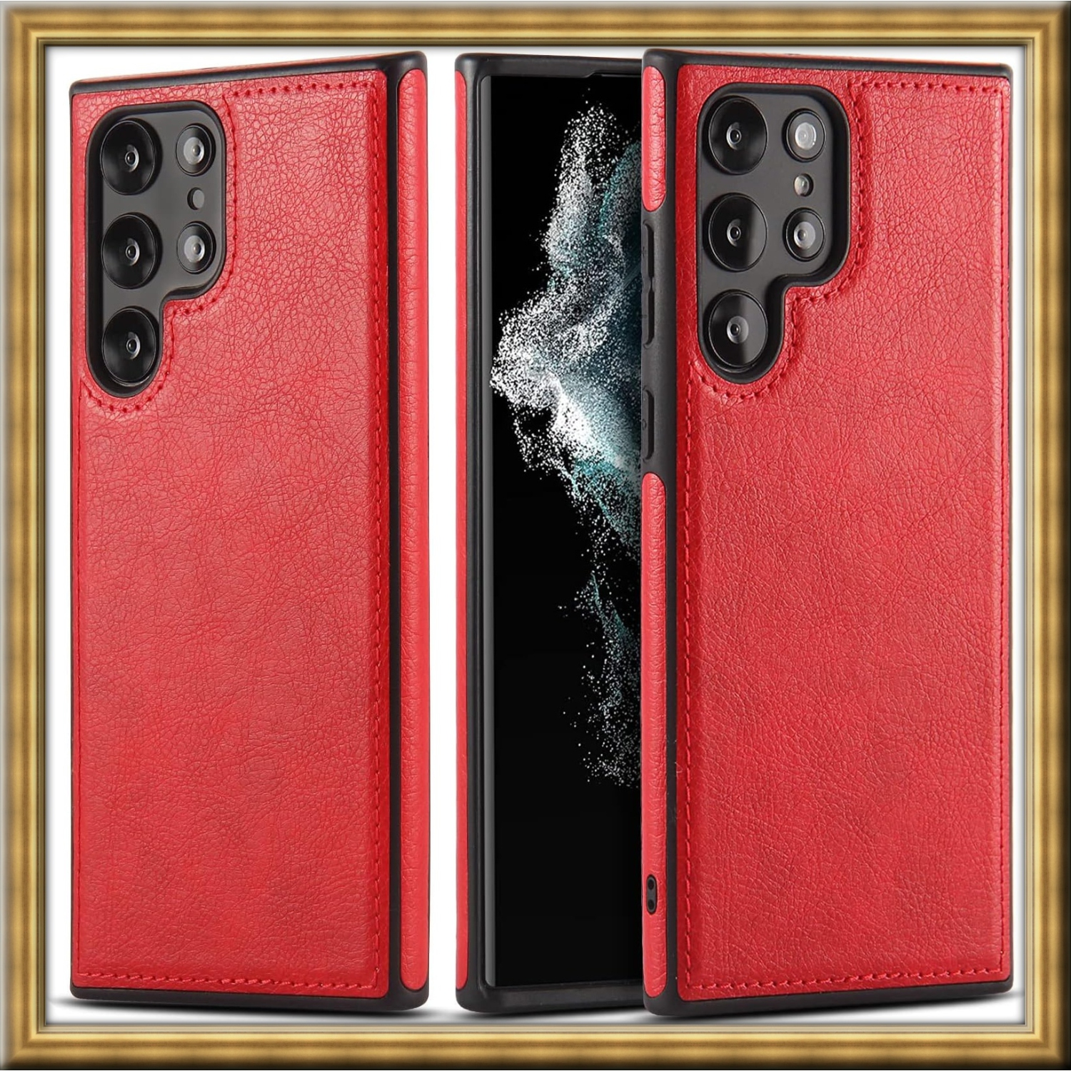 «&nbsp;GROS SOLDE&nbsp;» Étui en cuir pour S24 ULTRA de Samsung, étui souple et mince en cuir PU de luxe durable et antirayure