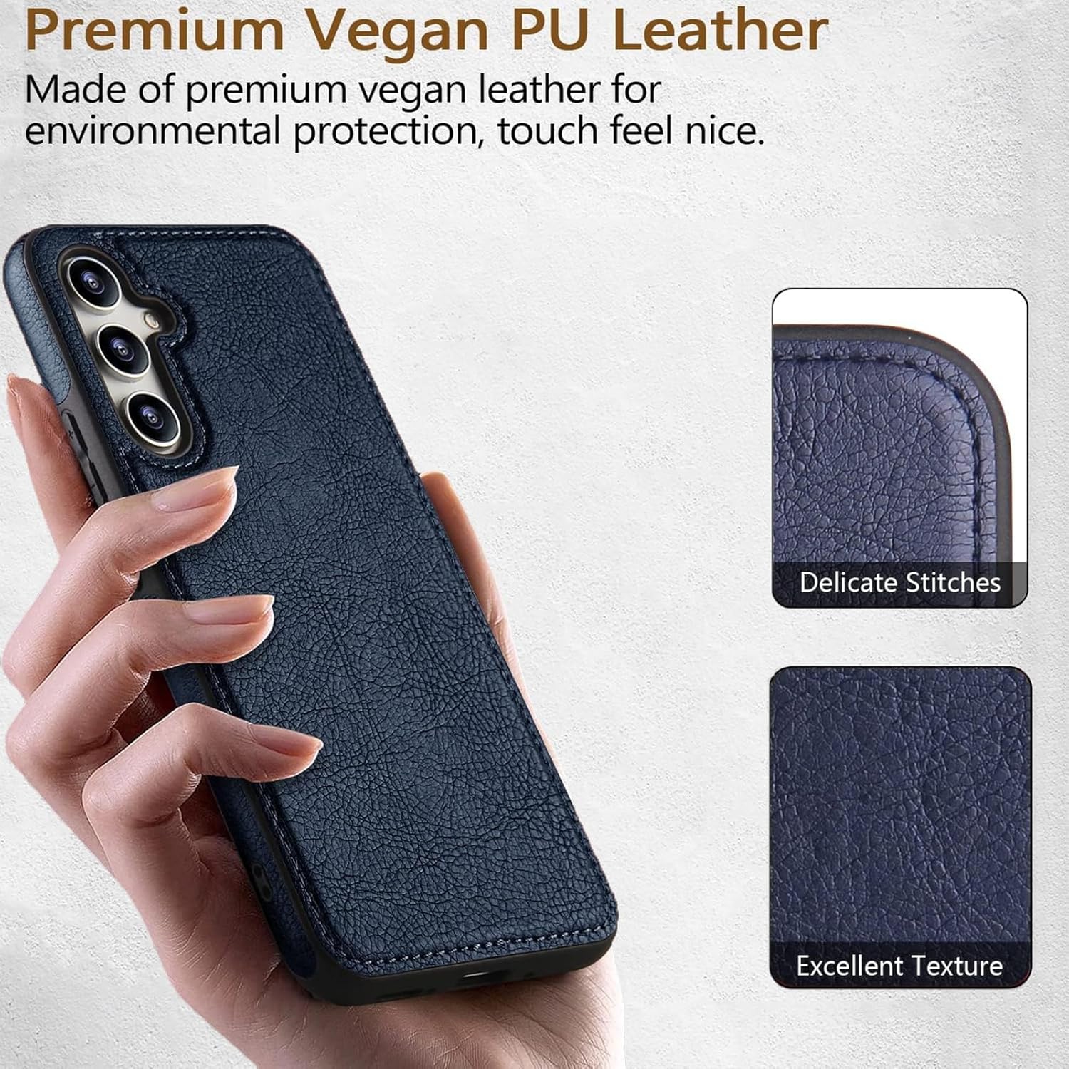 "BIG SALE" SAMSUNG S24 PLUS, Leather Case, Thin Flexible Soft Grip Luxury PU Leather Cover Durable Anti-Scratch Full Phone Case