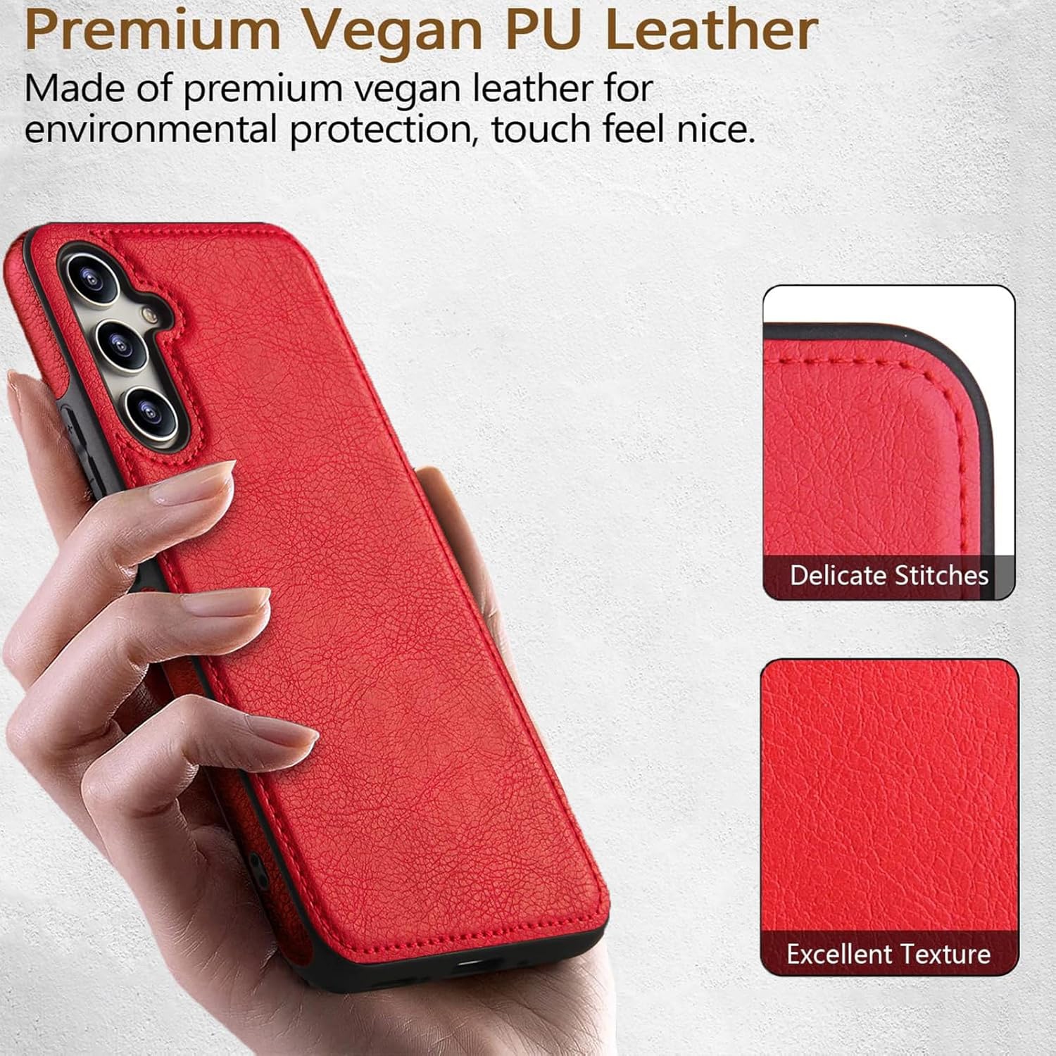 "BIG SALE" SAMSUNG S24 PLUS, Leather Case, Thin Flexible Soft Grip Luxury PU Leather Cover Durable Anti-Scratch Full Phone Case