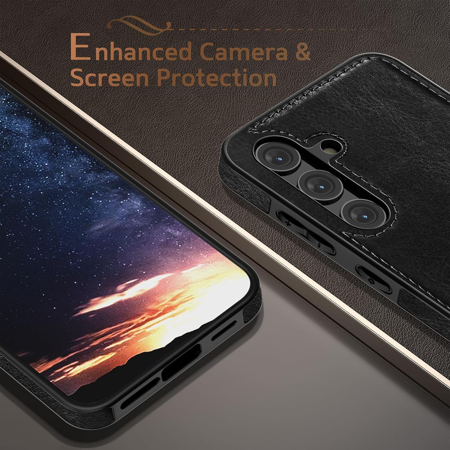 «&nbsp;GROS SOLDE&nbsp;» SAMSUNG S24 PLUS, étui en cuir, étui souple et mince en cuir PU de luxe antirayure durable