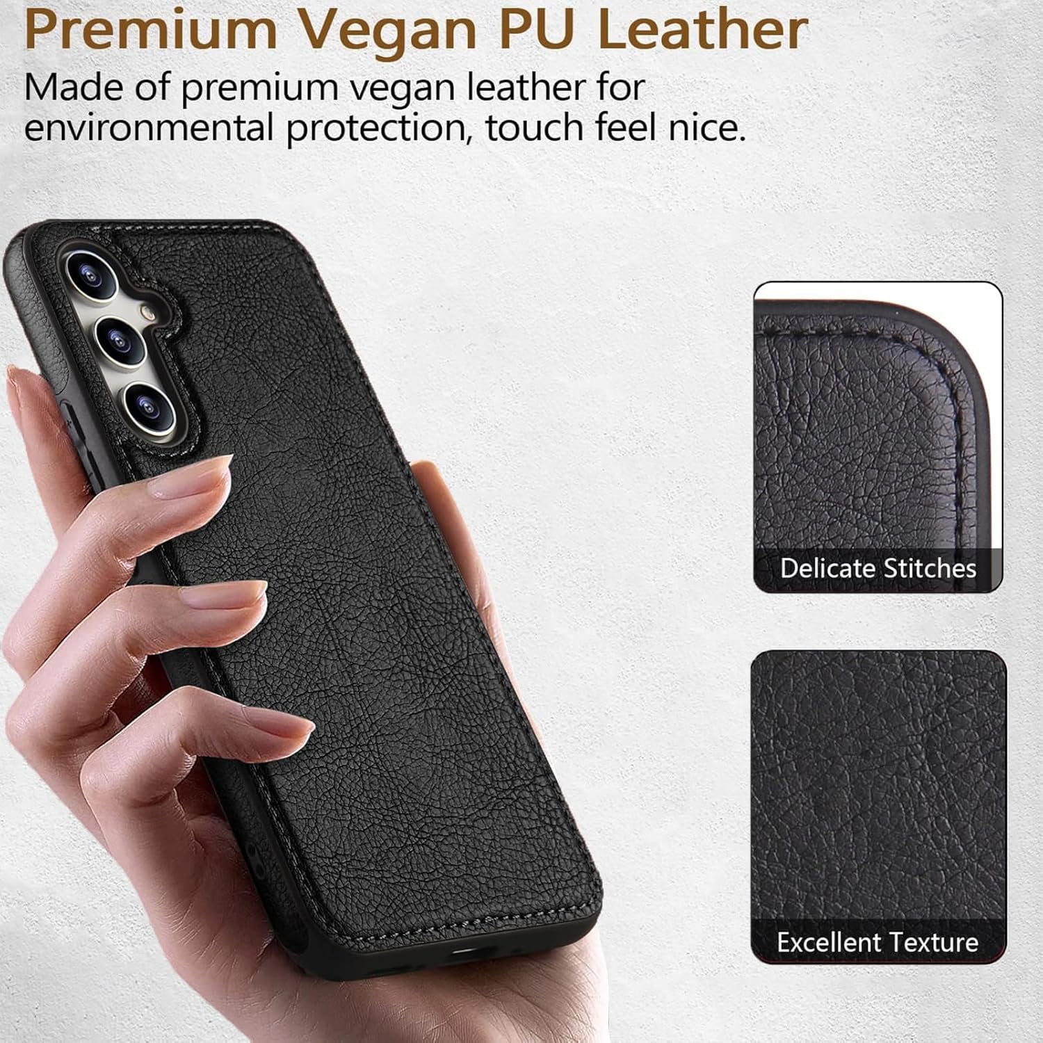 «&nbsp;GROS SOLDE&nbsp;» SAMSUNG S24 PLUS, étui en cuir, étui souple et mince en cuir PU de luxe antirayure durable