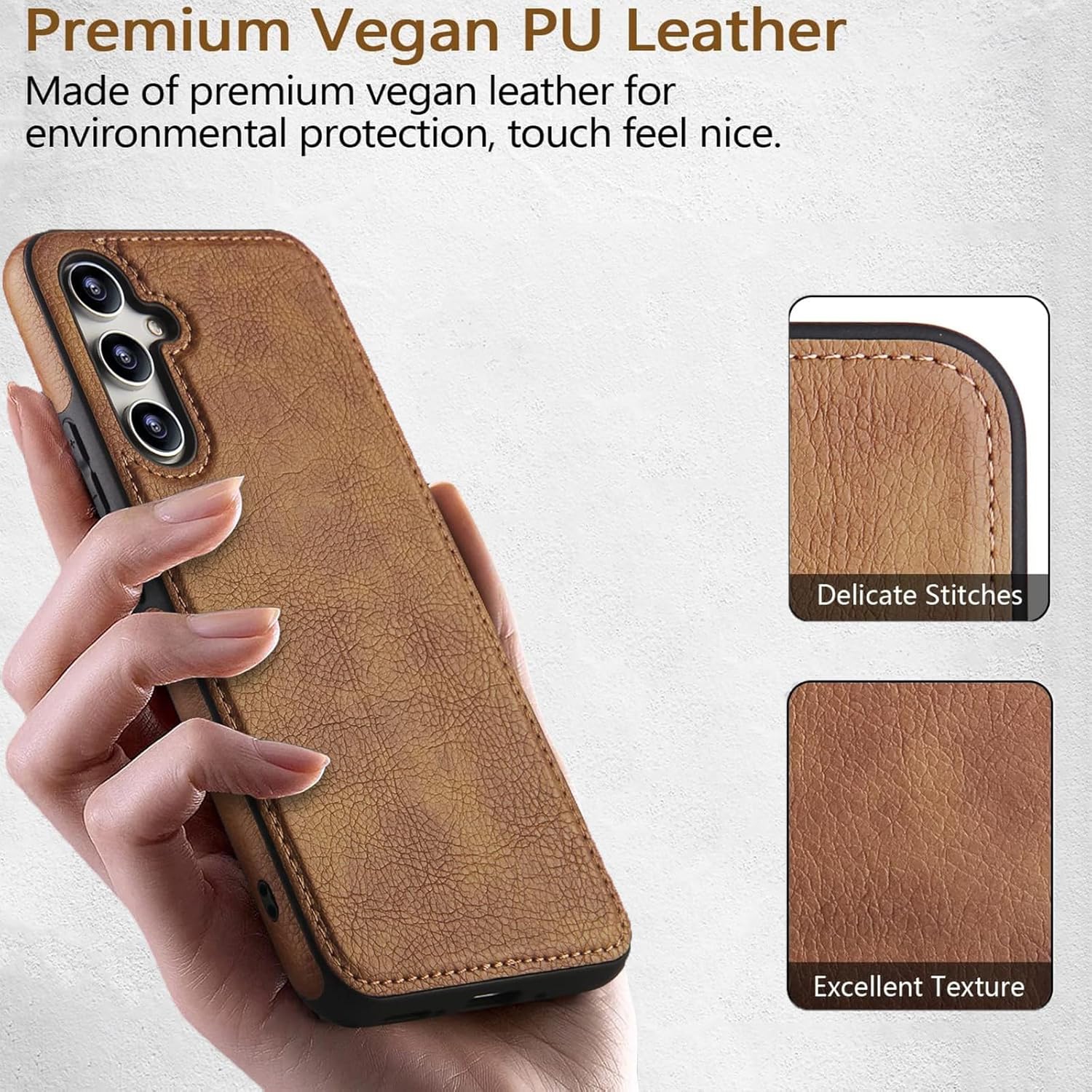 «&nbsp;GROS SOLDE&nbsp;» Étui en cuir pour S24 de Samsung, étui souple et mince en cuir PU de luxe antirayure durable