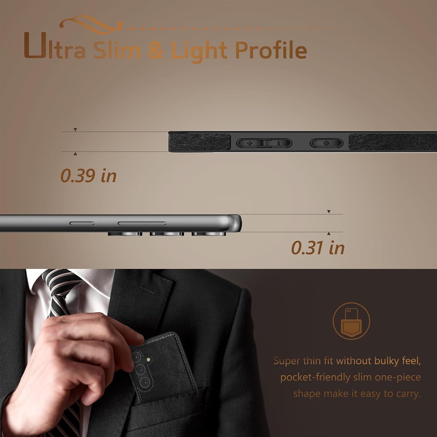 "BIG SALE" SAMSUNG S24 Leather Case, Thin Flexible Soft Grip Luxury PU Leather Cover Durable Anti-Scratch Full Phone Case