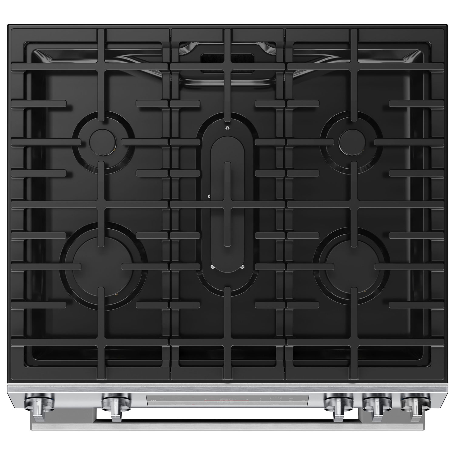 Cuisinière à gaz autonome convection véritable friture air chaud 5,8 pi³ 30 po série 100 de Bosch - Acier inoxydable