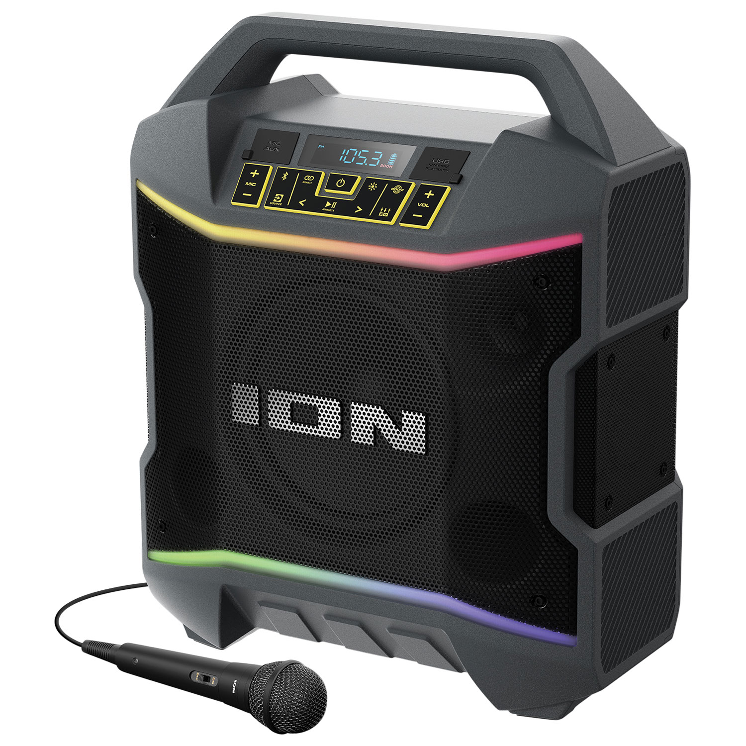 Système de karaoké Party Boom Plus d'Ion Audio avec microphone et radio