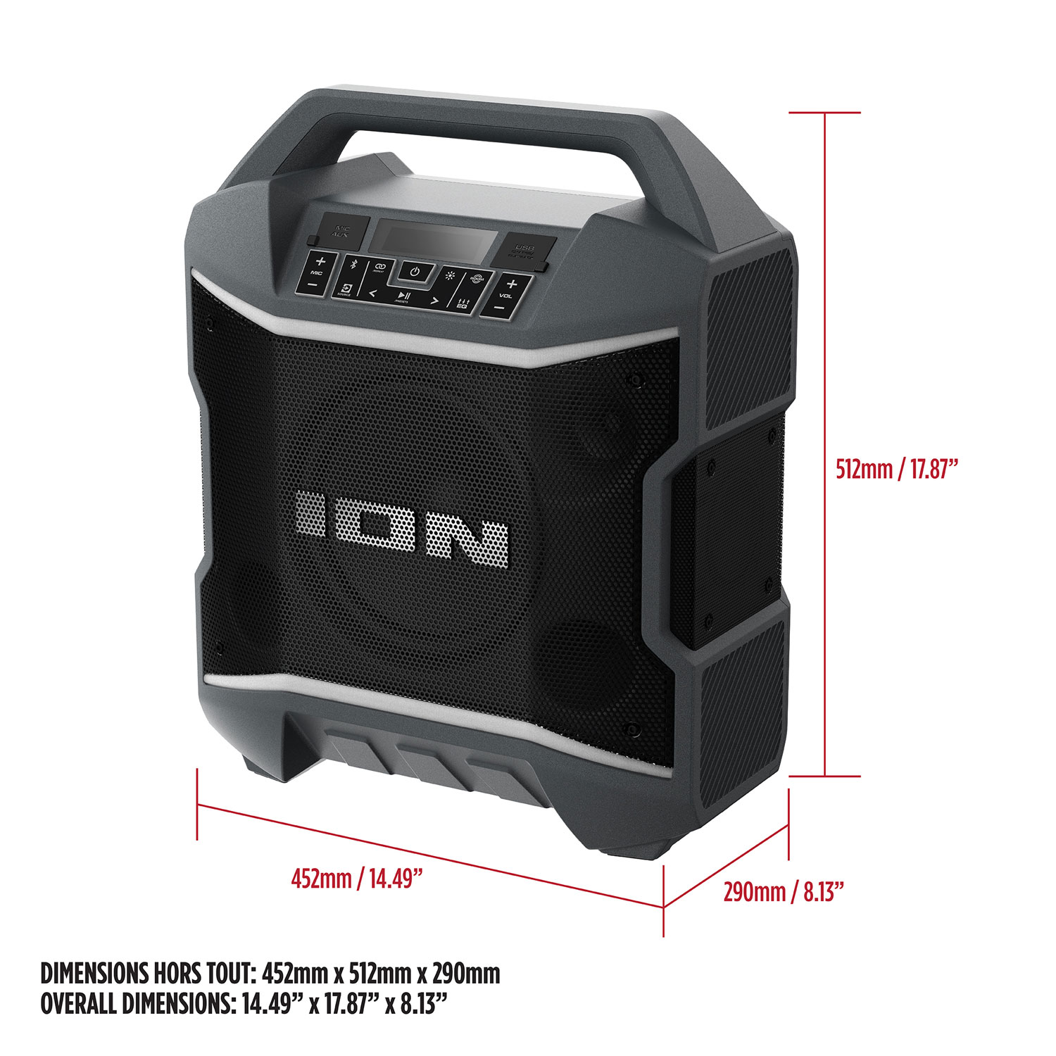 Système de karaoké Party Boom Plus d'Ion Audio avec microphone et radio