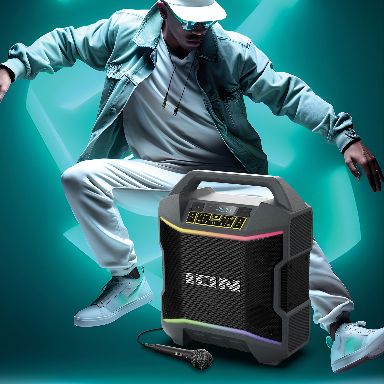 Système de karaoké Party Boom Plus d'Ion Audio avec microphone et radio