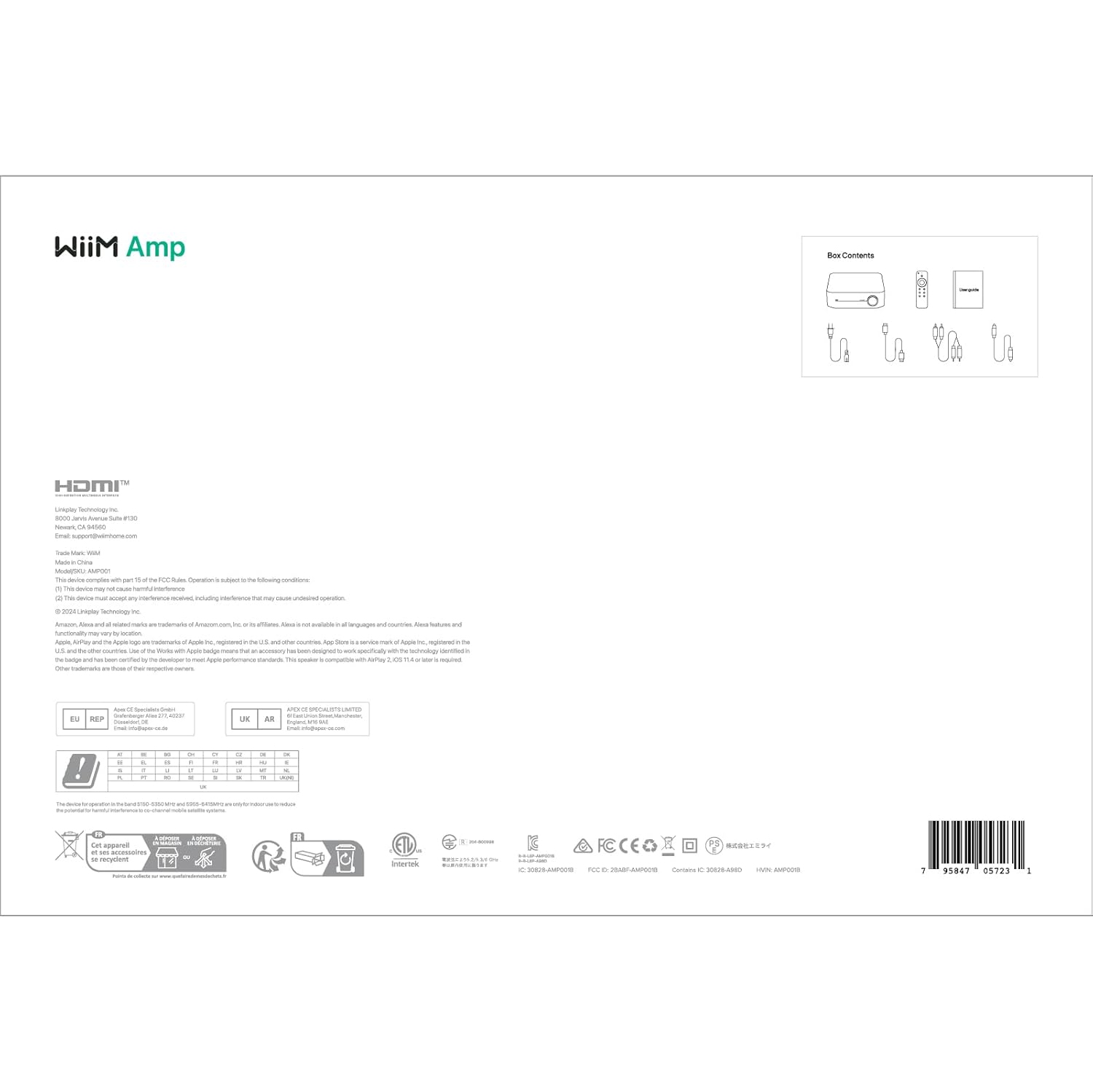 Open Box - WiiM Amp: Multiroom Streaming Amplifier w/ AirPlay 2, Chromecast, HDMI & Spotify, Amazon Music, TIDAL & More