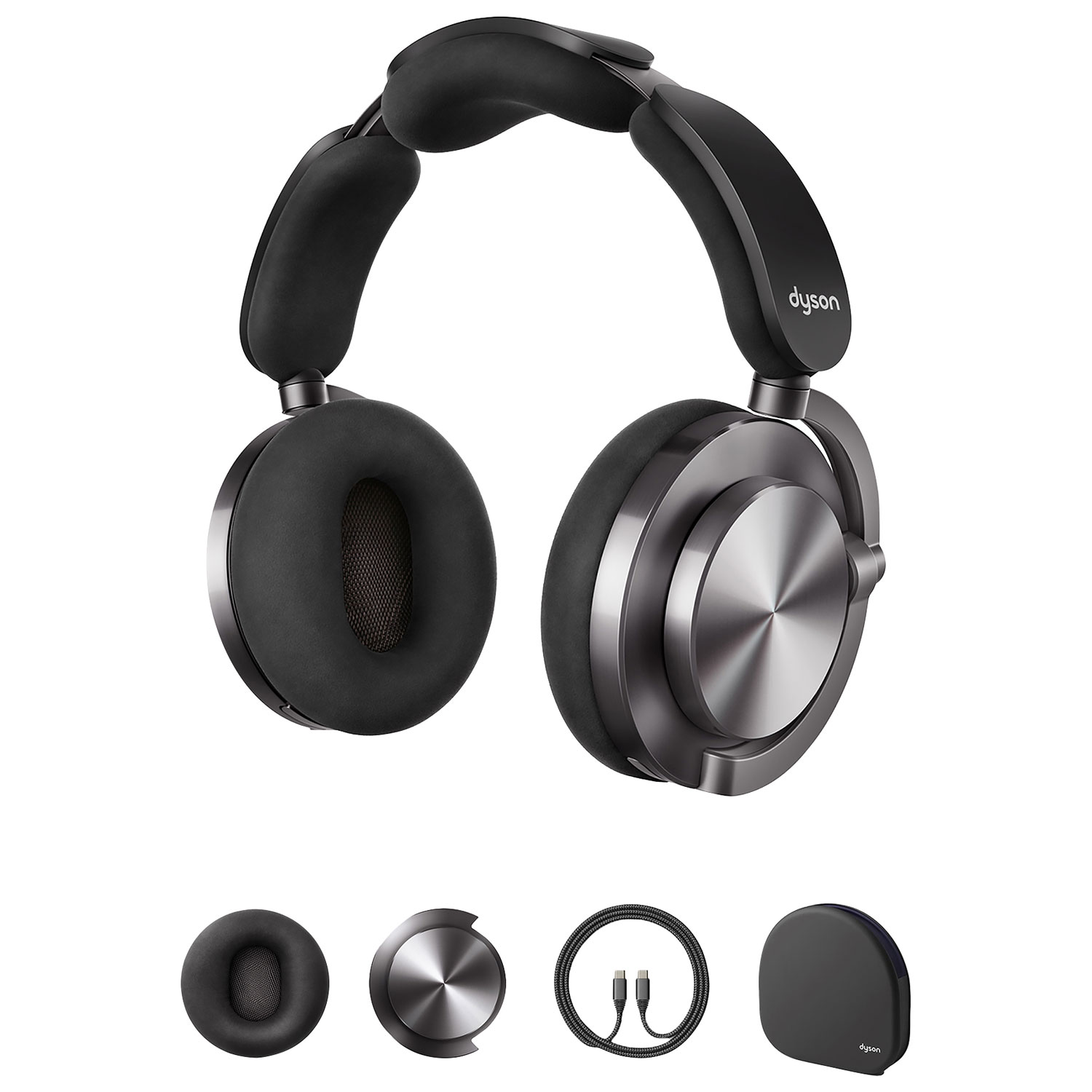 Dyson OnTrac Over-Ear Noise Cancelling Bluetooth Headphones - CNC Black Nickel