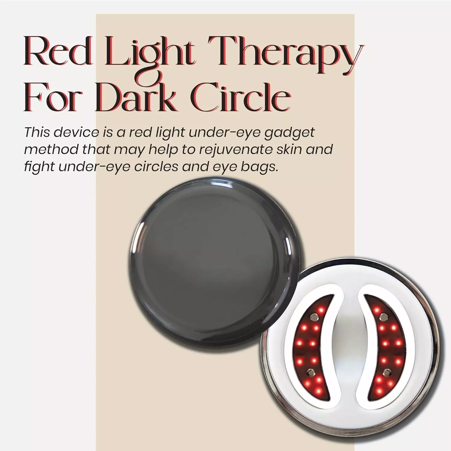 Eye Anti Aging Microcurrent Red Light Therapy Device Eye Bags Remover Dark Circles Eye Wrinkles Remover Eyes Massager-White