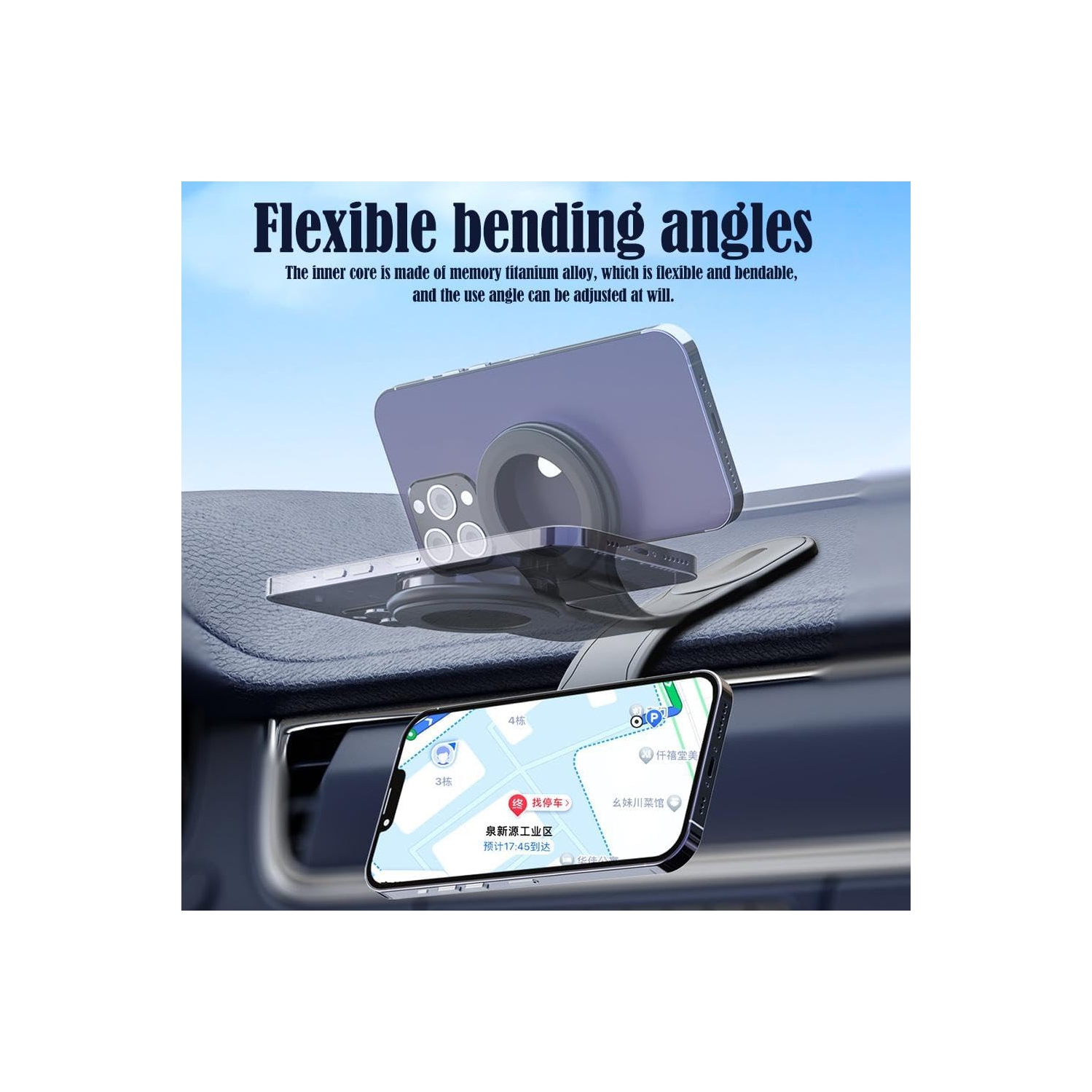 Magnetic Phone Holder Base for car, New Magnetic Phone Bracket, Secure and Convenient Dashboard Phone Holder