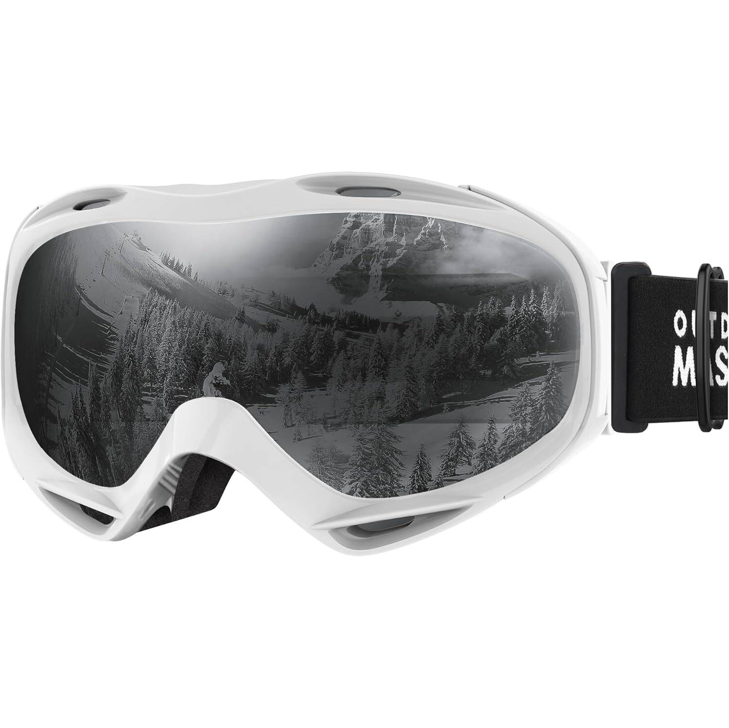 Lunettes de ski OTG – Lunettes de ski/planche à neige anti-buée pour femmes, hommes et jeunes – 100 % protection UV