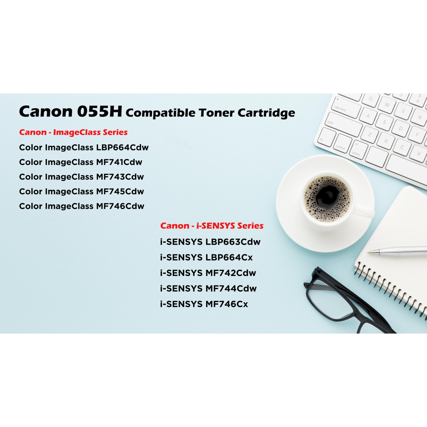 Ultra Toner® Compatible Canon 055H 055 Toner Cartridge High Yield LBP664Cdw MF741Cdw MF743Cdw MF745Cdw MF746Cdw i-SENSYS LBP663Cdw LBP664Cx MF742Cdw
