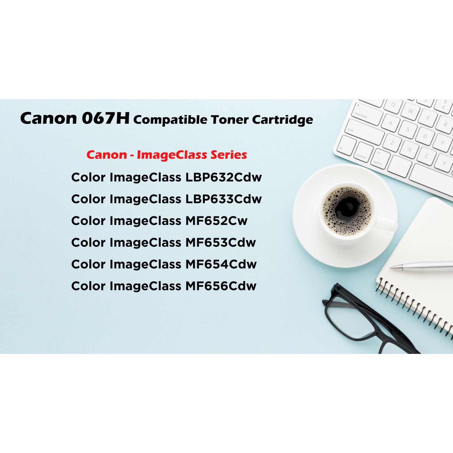 [Nouvelle puce] Cartouche d'encre en poudre Ultra Toner MD Compatible Canon 067 Canon 067H Canon 067 Noir haut rendement -ImageClass LBP632Cdw