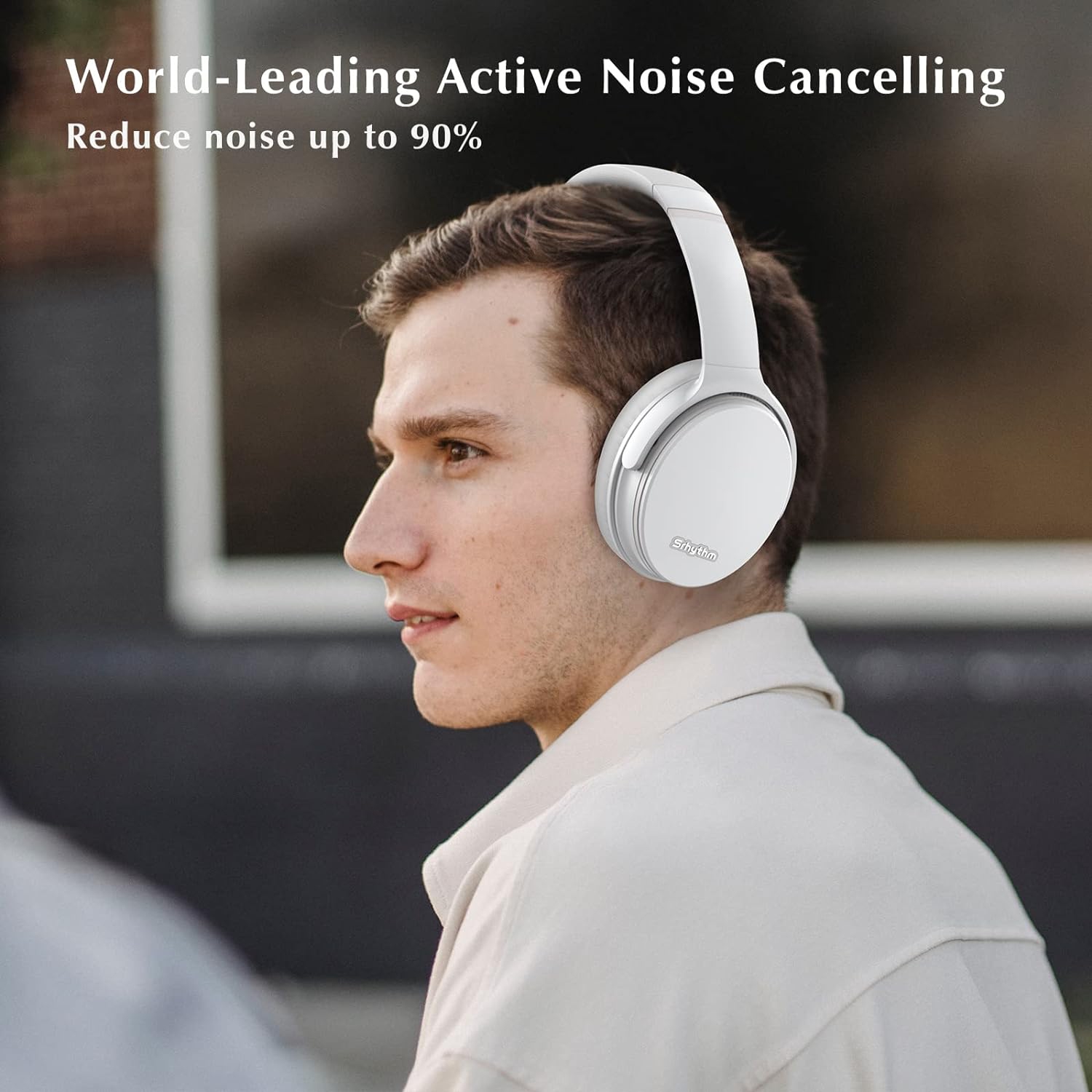 Srhythm NiceComfort 35 Active Noise Cancelling Headphones, Wireless Bluetooth.