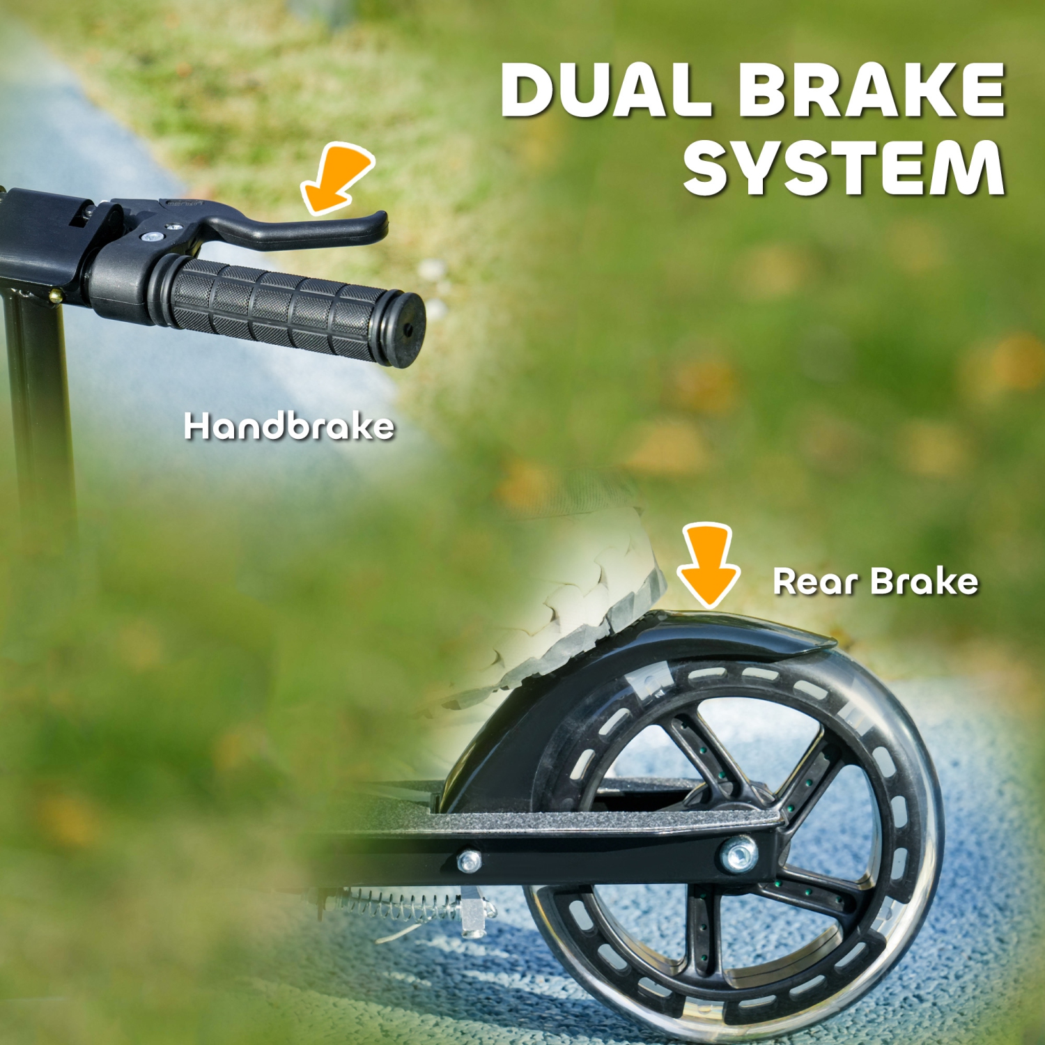 Trottinette Qaba pour enfants de 3 à 8 ans, trottinettes pliantes légères avec roues lumineuses, guidon réglable à 4 niveaux, frein arrière et frein