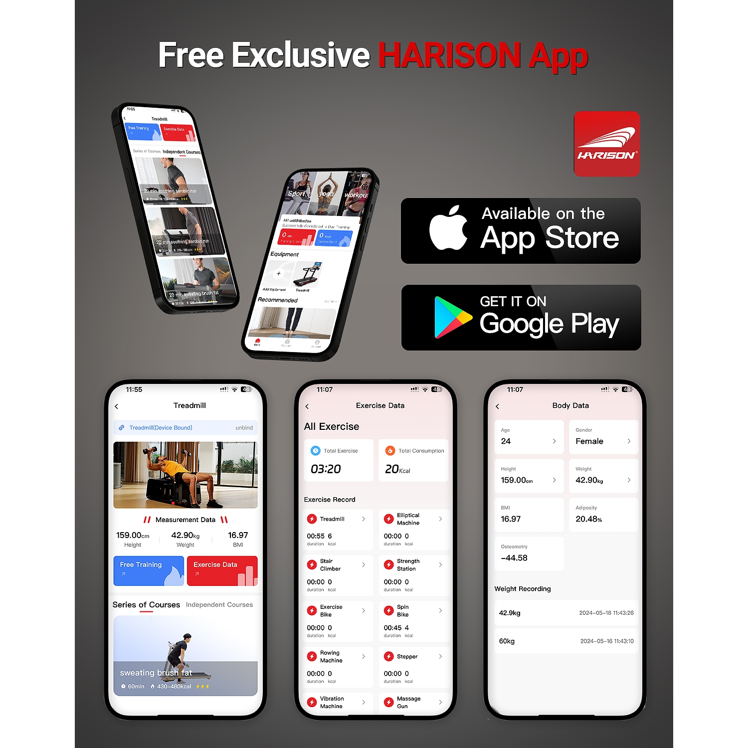 HARISON Elliptical Machine for Home 350 LBS Capacity, Elliptical Trainer with HARISON Bluetooth, Magnetic Elliptical Exercise Machine with 16-Level