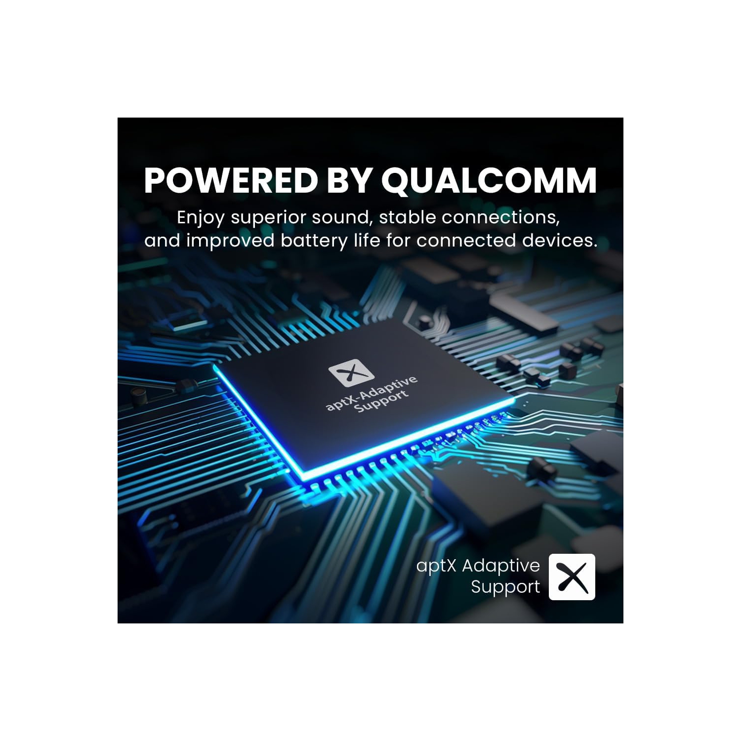 Écouteurs sans fil HT4186-Q d'Avantree [mise à niveau 2025] pour regarder la télévision, écouteurs bouton tour de cou avec émetteur sans fil aptX