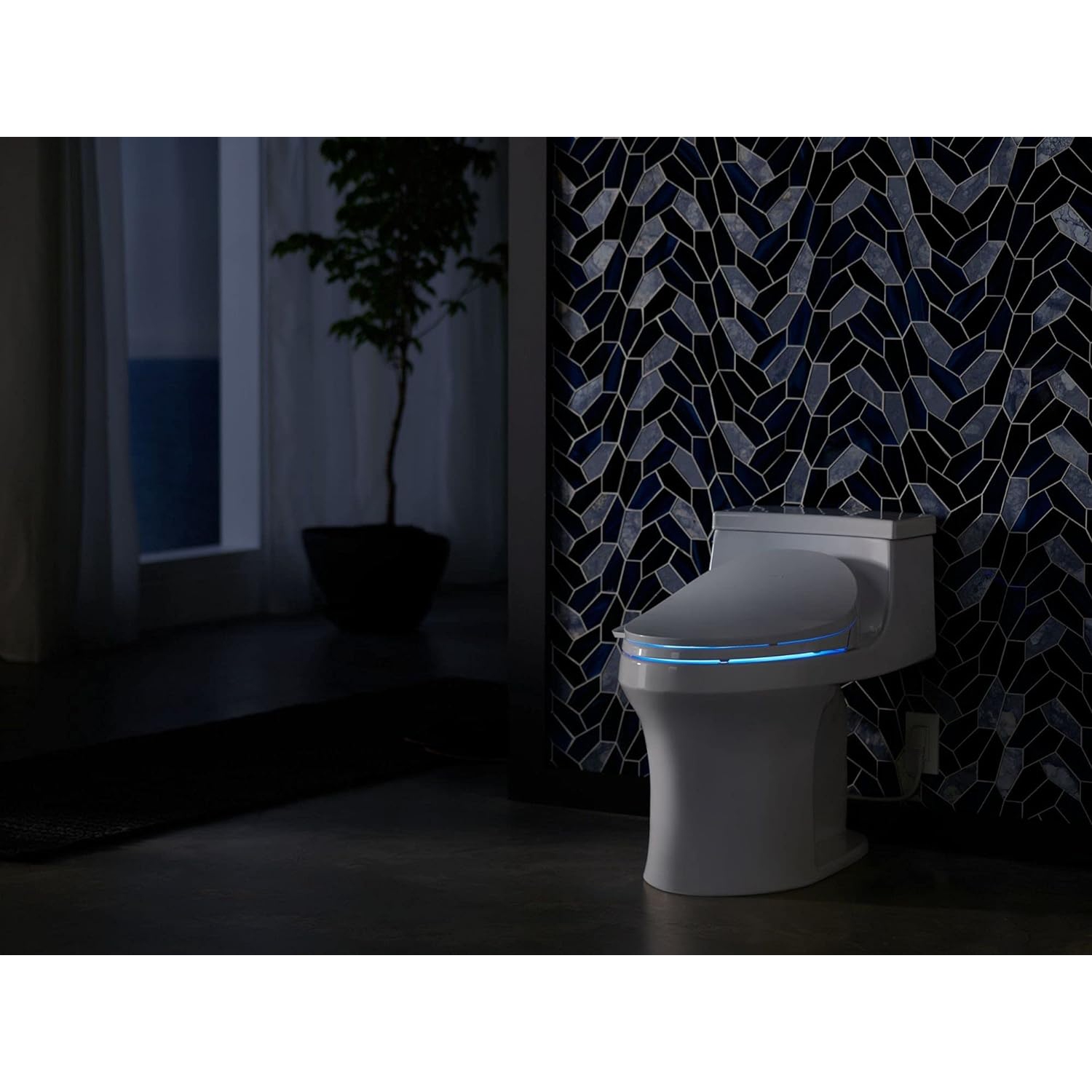 KOHLER – Siège de bidet électrique K-4108-0 C3 230, blanc avec télécommande à écran tactile, couvercle à fermeture silencieuse et siège de toilette
