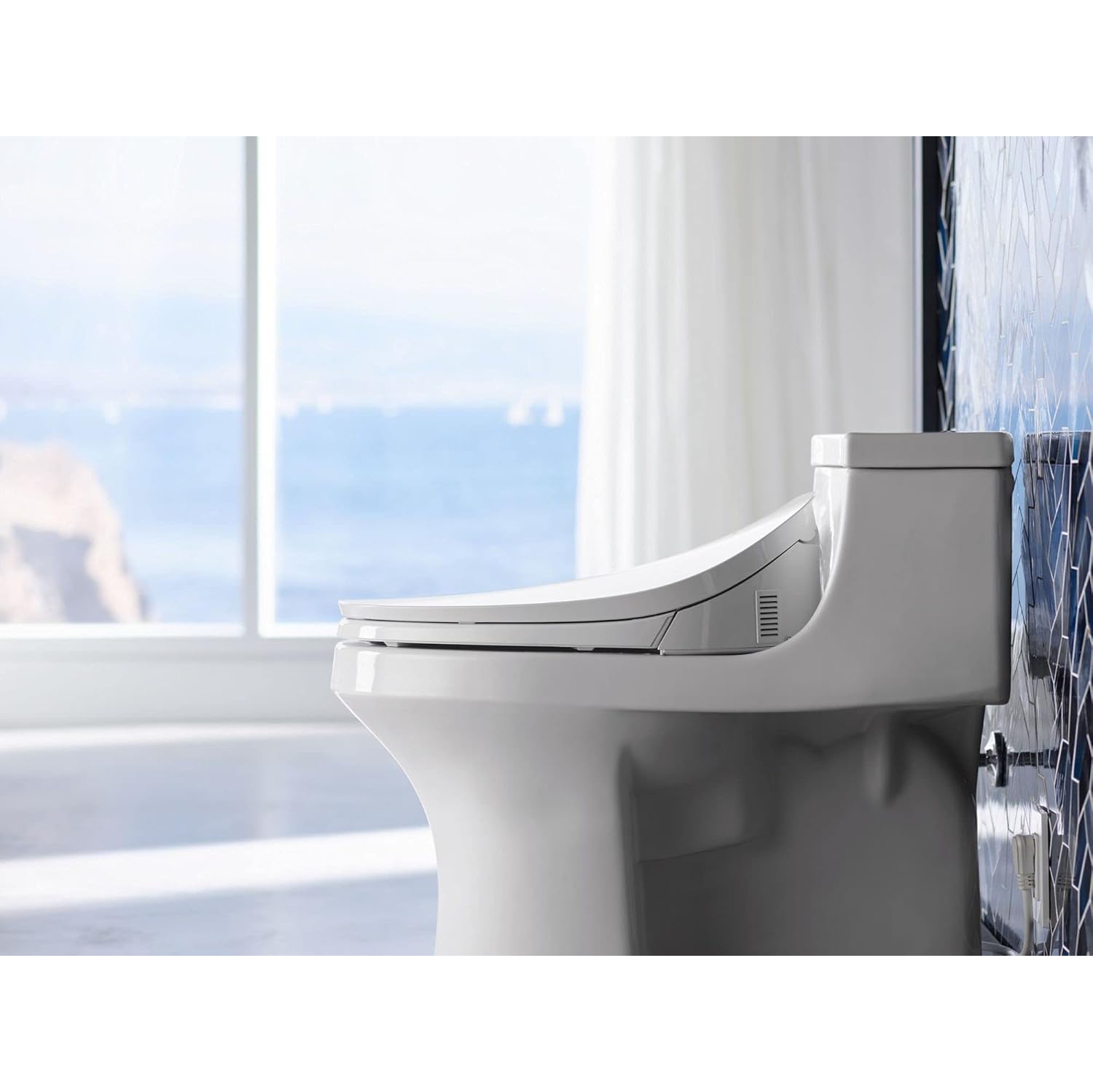 KOHLER – Siège de bidet électrique K-4108-0 C3 230, blanc avec télécommande à écran tactile, couvercle à fermeture silencieuse et siège de toilette