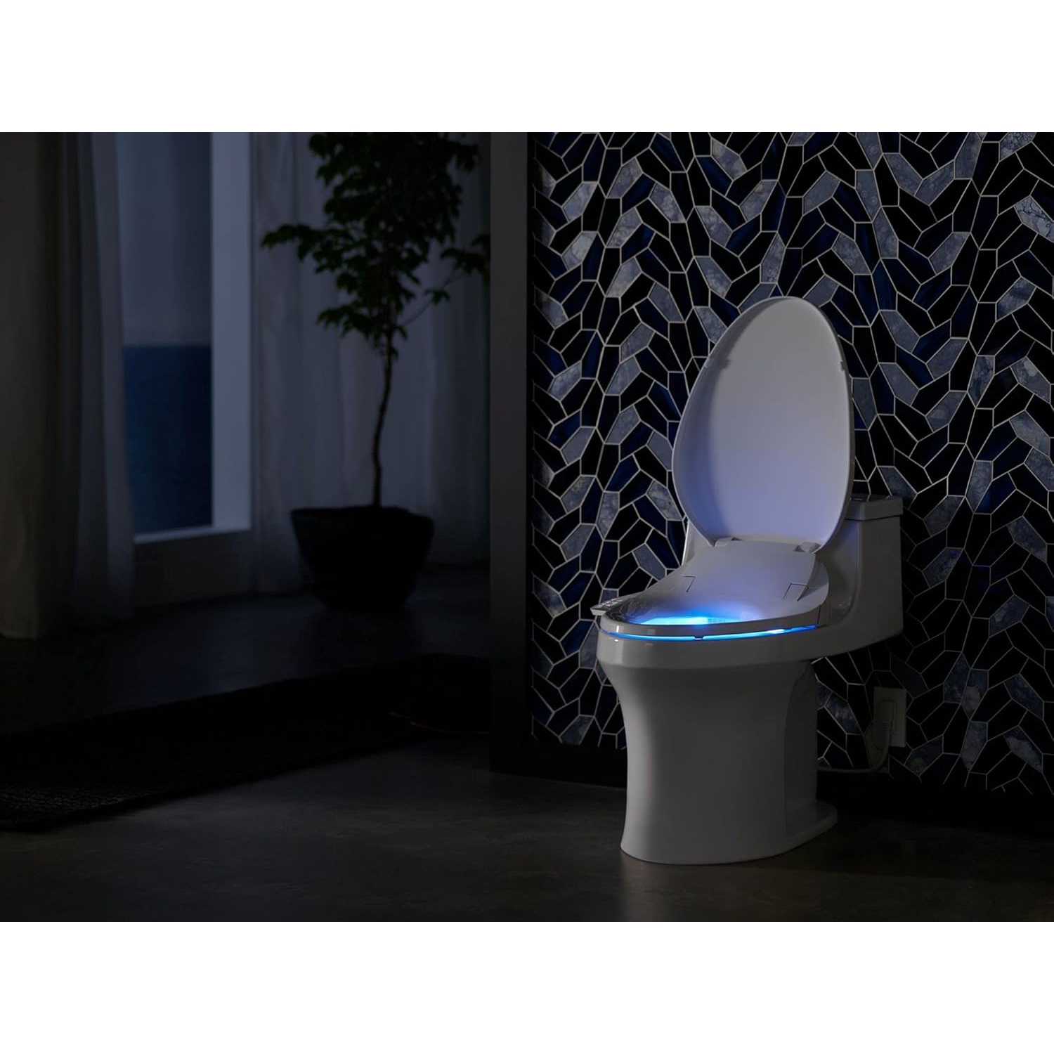 KOHLER – Siège de bidet électrique K-4108-0 C3 230, blanc avec télécommande à écran tactile, couvercle à fermeture silencieuse et siège de toilette