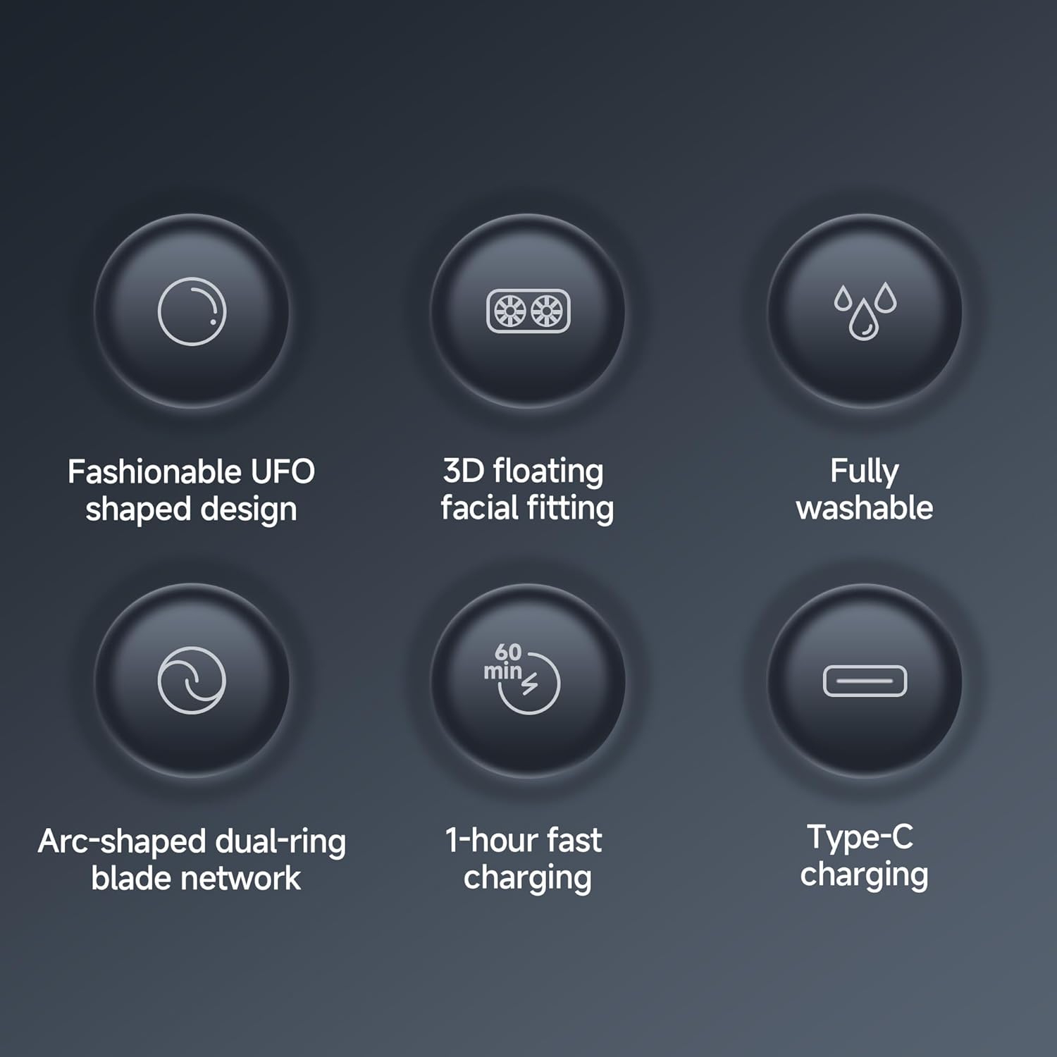 OKMI Portable Electric Razor Men, Waterproof Wet Dry Cordless Face Shaver, Rechargeable Grooming Beard Trimmer For Home Travel