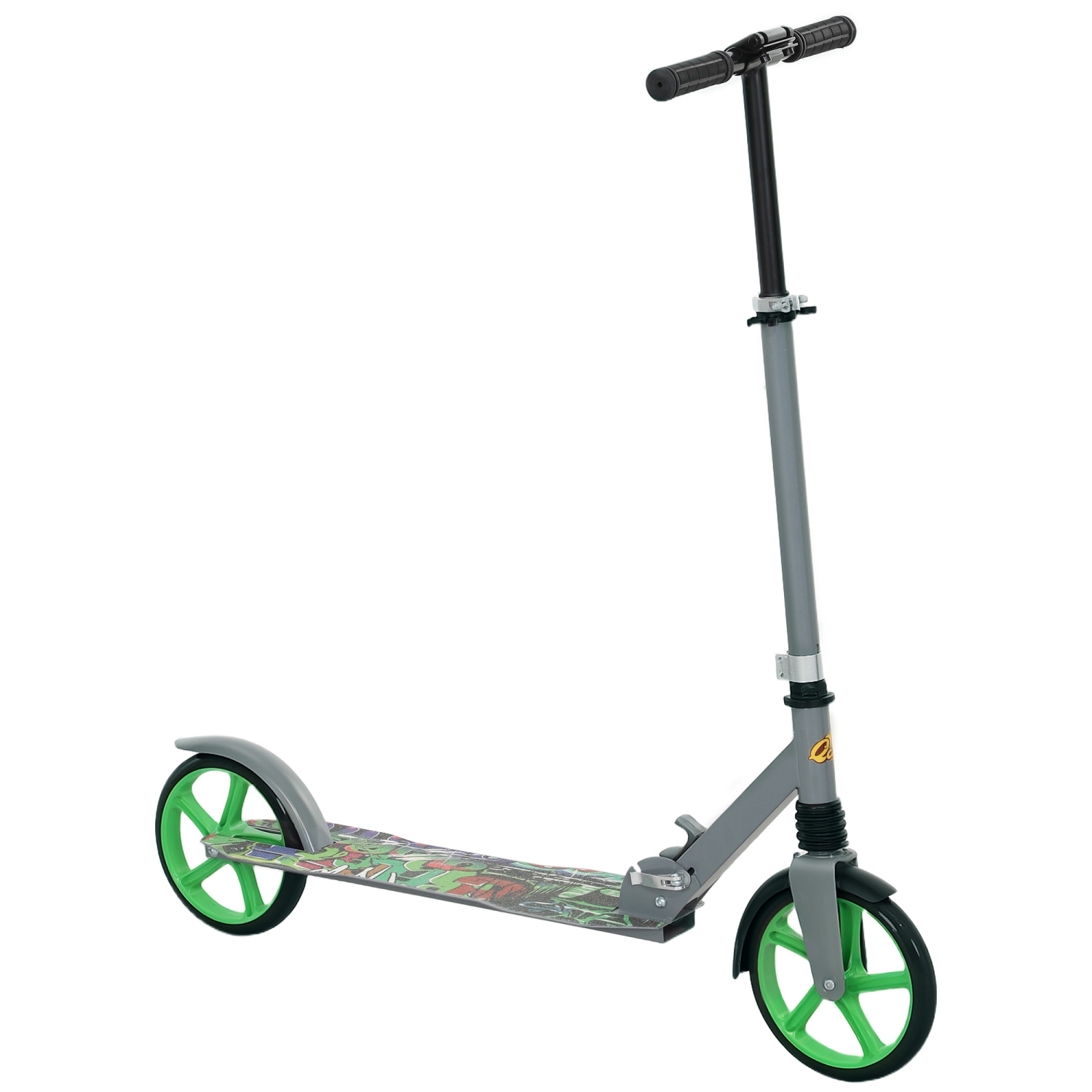 Trottinette de Qaba pour enfants de 6 à 12 ans, trottinette à hauteur réglable, frein sur aile arrière, grosse roue 200&nbsp;mm, trottinette pliable