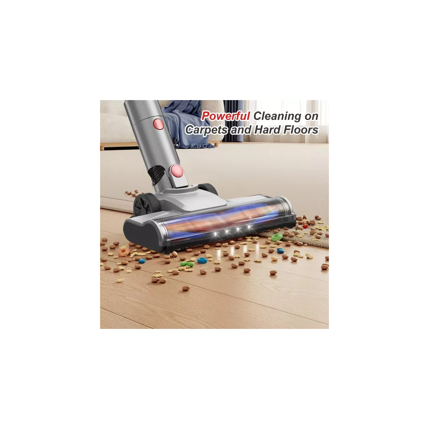 Cordless Stick Vacuum - 6-in-1 Powerful, Lightweight & Rechargeable with 40min