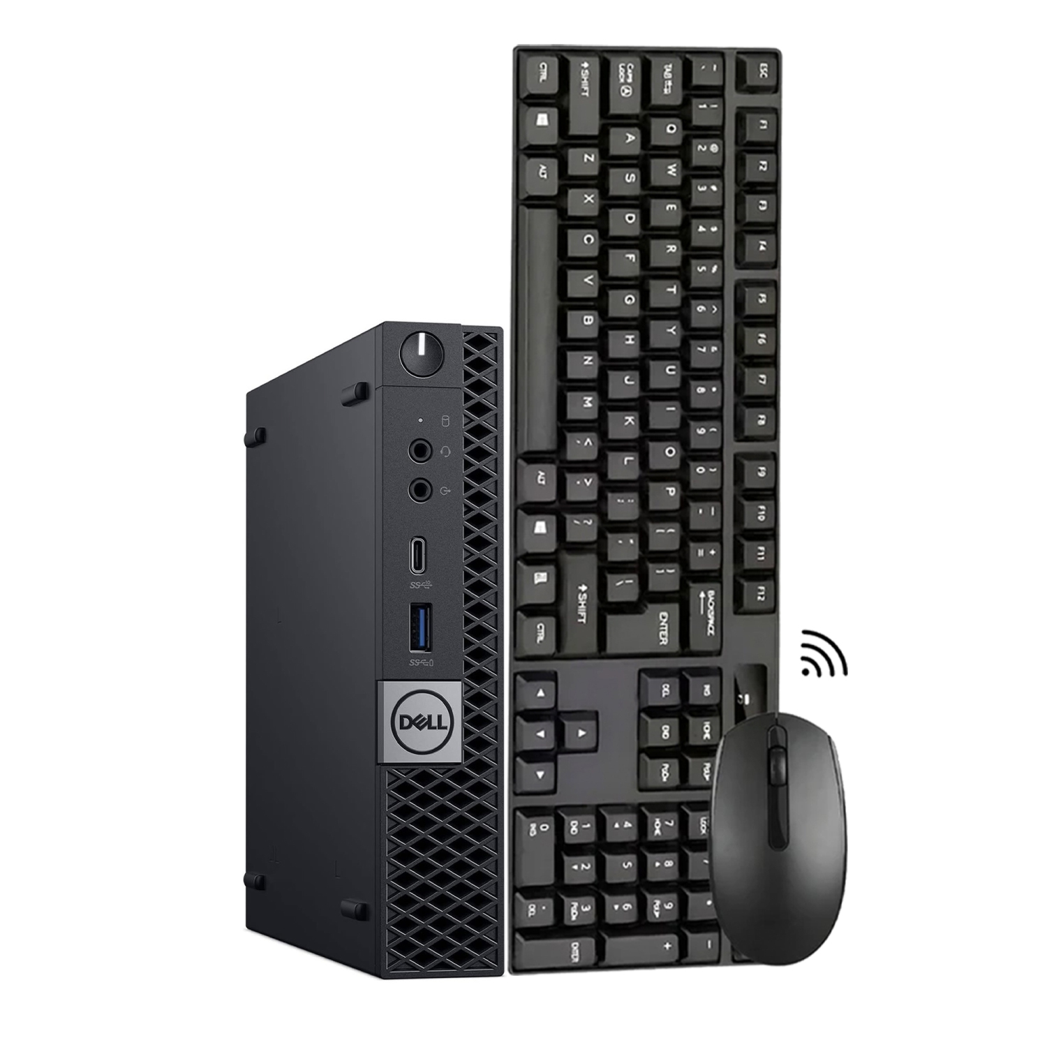 Refurbished - DELL OptiPlex 7060 Tiny/Mini Desktop Windows 11 Pro PC | intel i5 Hexa Core 8500T | 32GB DDR4 RAM | 1TB SSD | WIFI | Wireless Keyboard