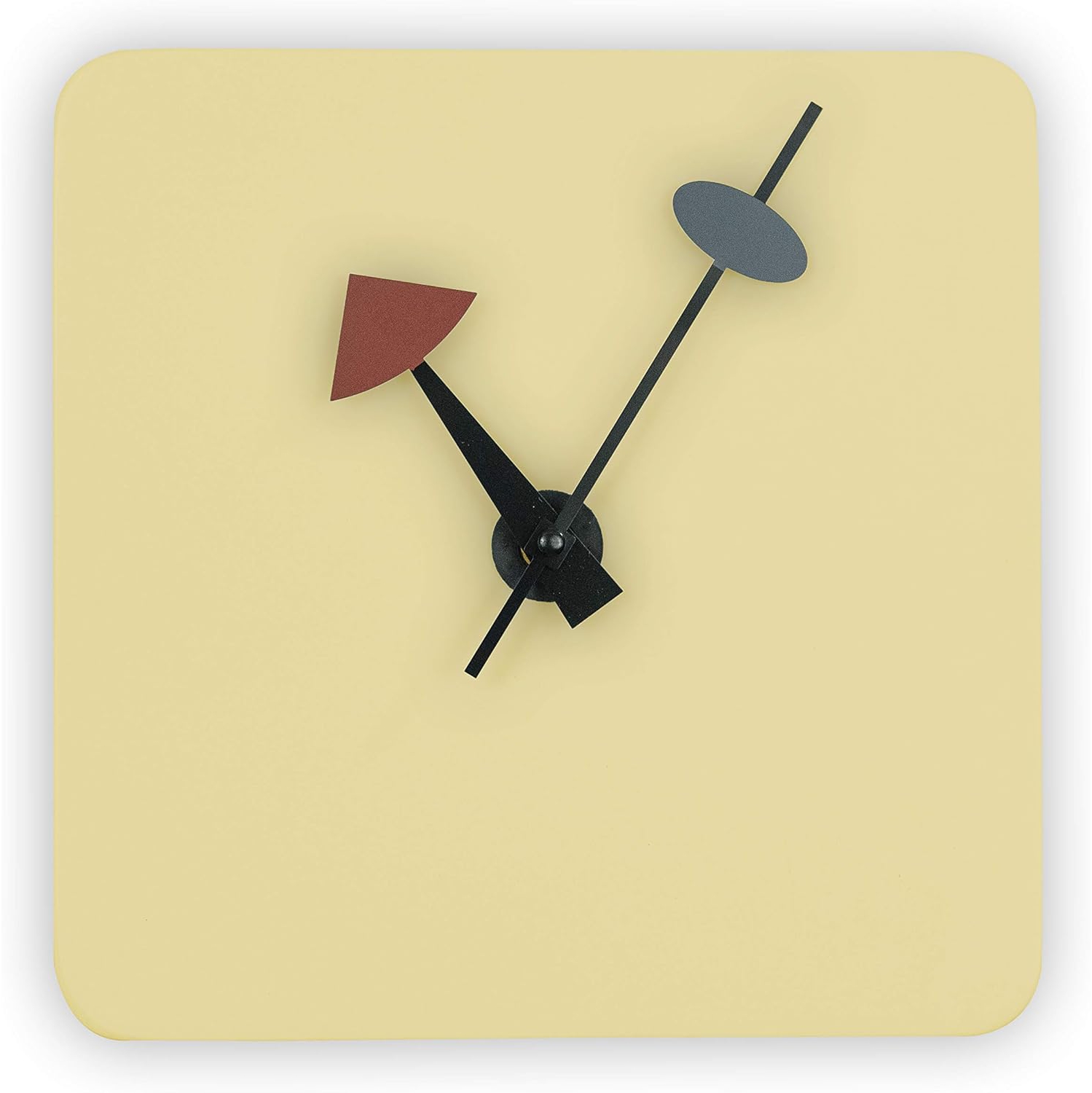 LeisureMod Manchester Modern Design Square Silent Non-Ticking Wall Clock