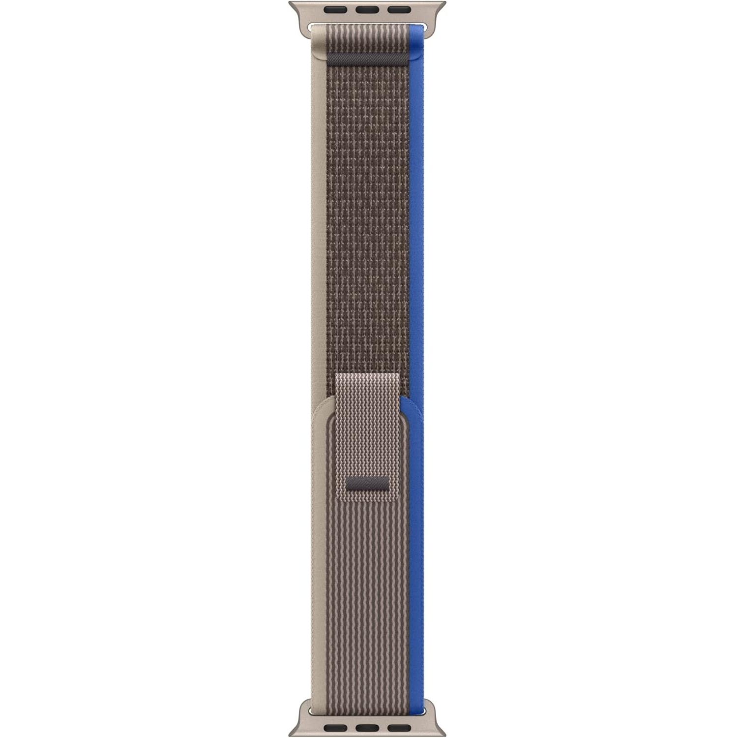 Apple Watch Band - Trail Loop - Blue/Gray with Rugged Titanium Finish - M/L