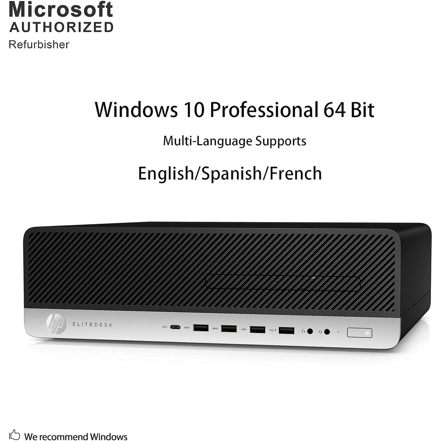 Refurbished - HP EliteDesk 800 G3 SFF Desktop ( i7-6700 / 16 GB RAM / 512 GB SSD / Windows 10 Pro)