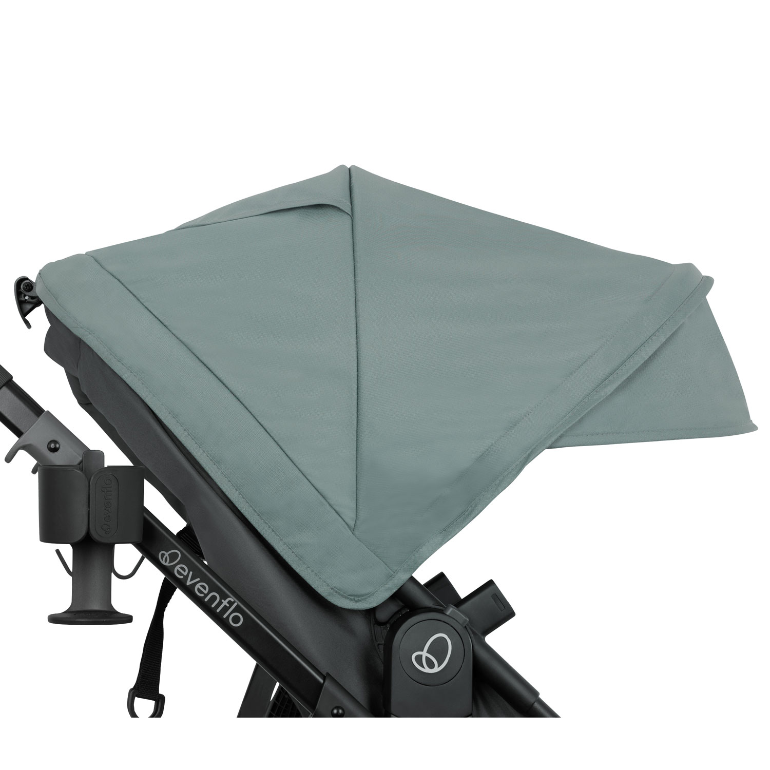 Poussette Omni Ultra d'Evenflo avec siège d'auto rotatif pour bébé Revolve180 LiteMax NXT - Vert Pacifique