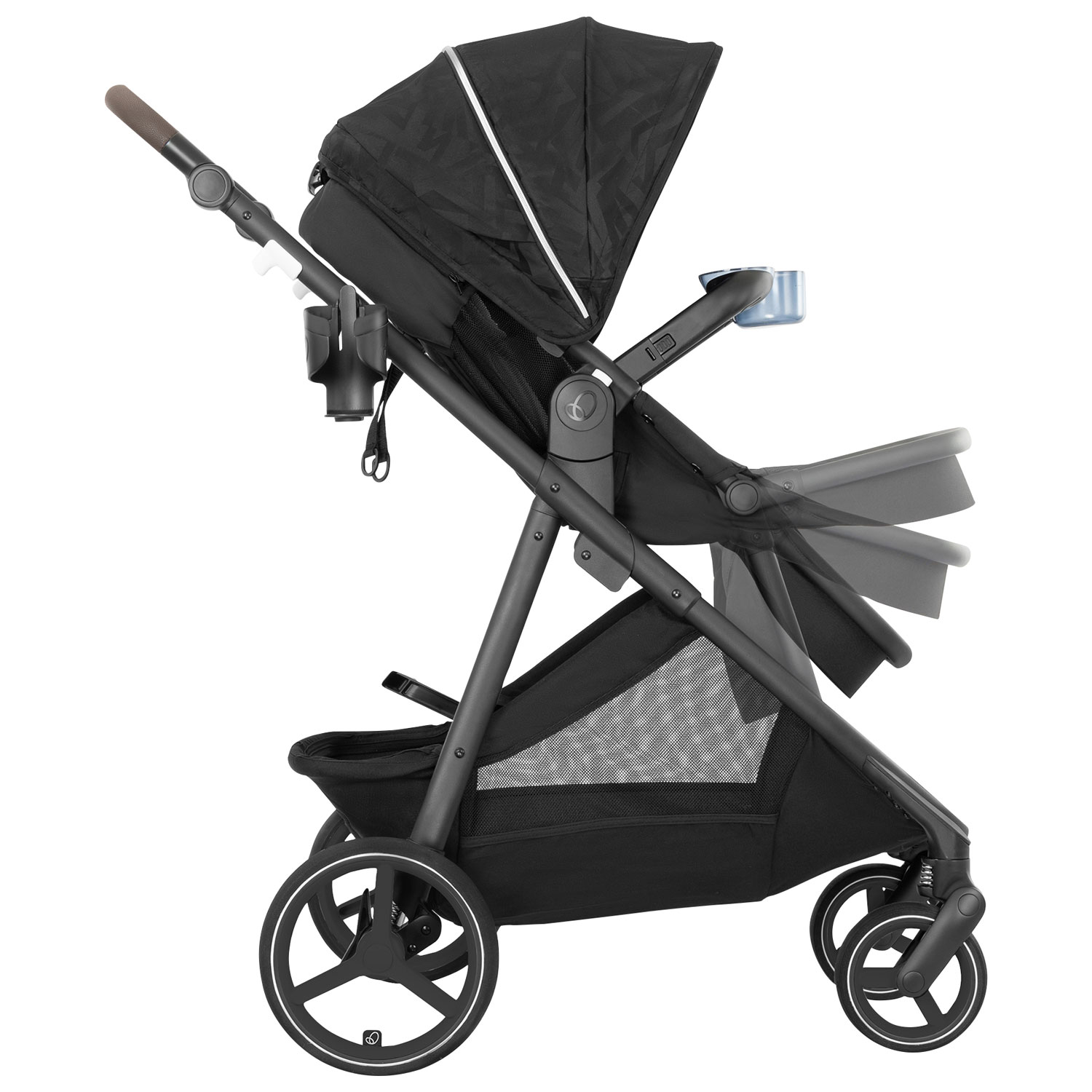 Poussette pleine grandeur Shyft Intuiti+ d'Evenflo - Noir Dubhan