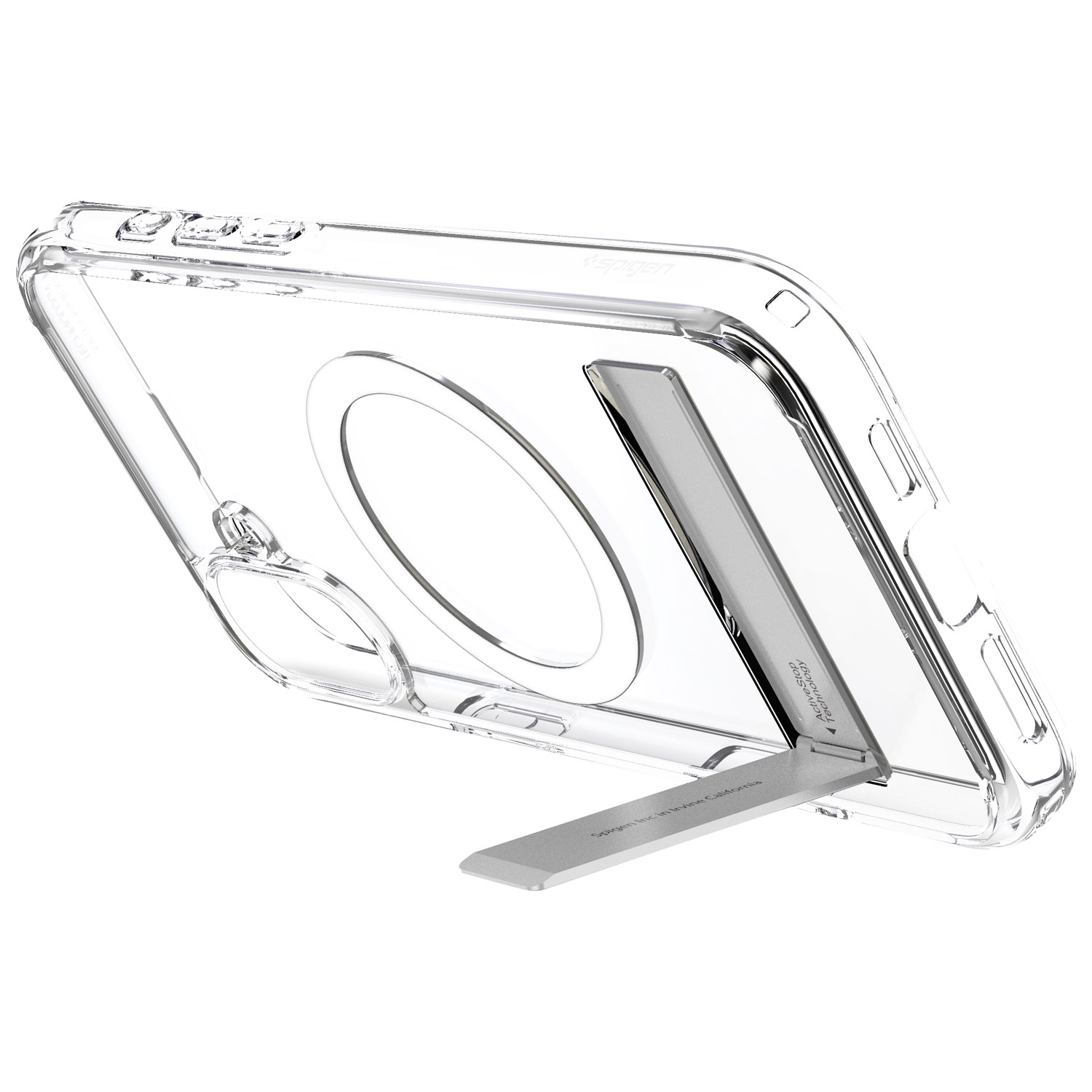 Étui rigide ajusté Slim Armor Essential S MagFit de Spigen pour iPhone 16 Plus - Transparent