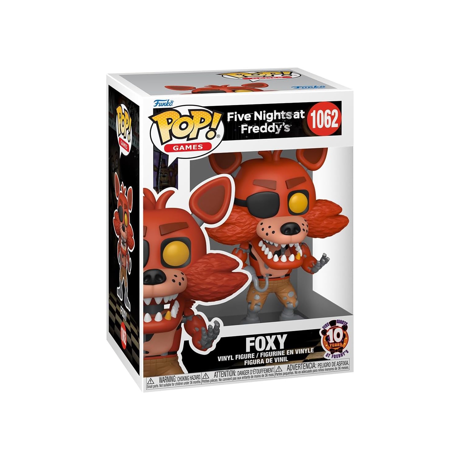Figurine articulée de 3,75&nbsp;po Five Nights at Freddy's 10ᵉ Anniversary de Pop Games - Foxy #1062