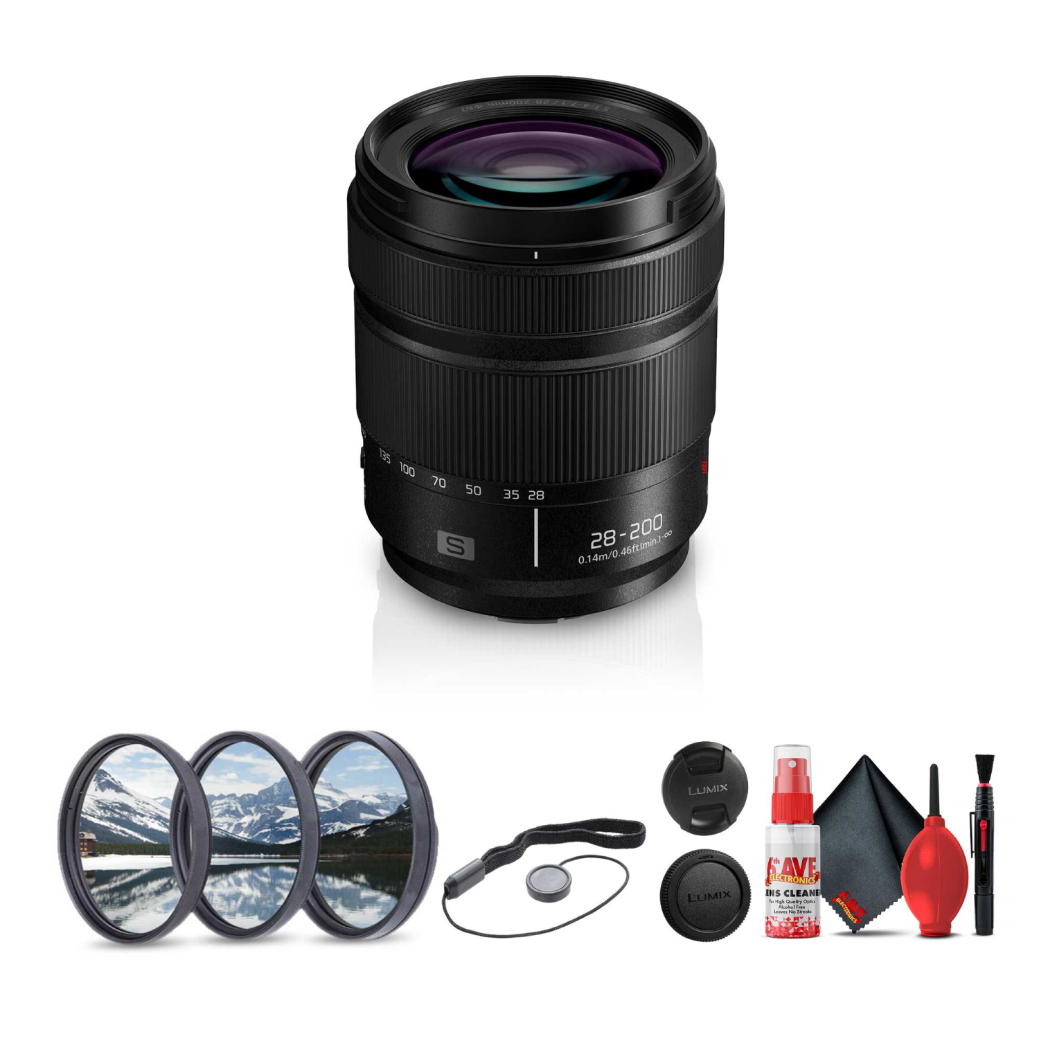 Panasonic Lumix S 28-200mm f/4-7.1 MACRO O.I.S. Lens (L-Mount) +
