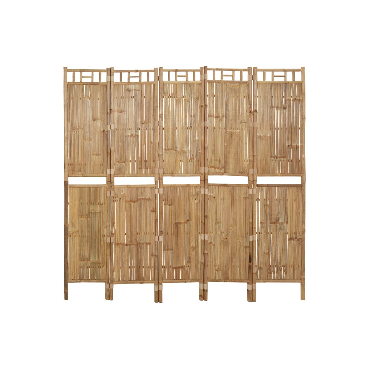 VidaXL – Séparateur de pièce à 5 panneaux en bambou 200 180&nbsp;cm