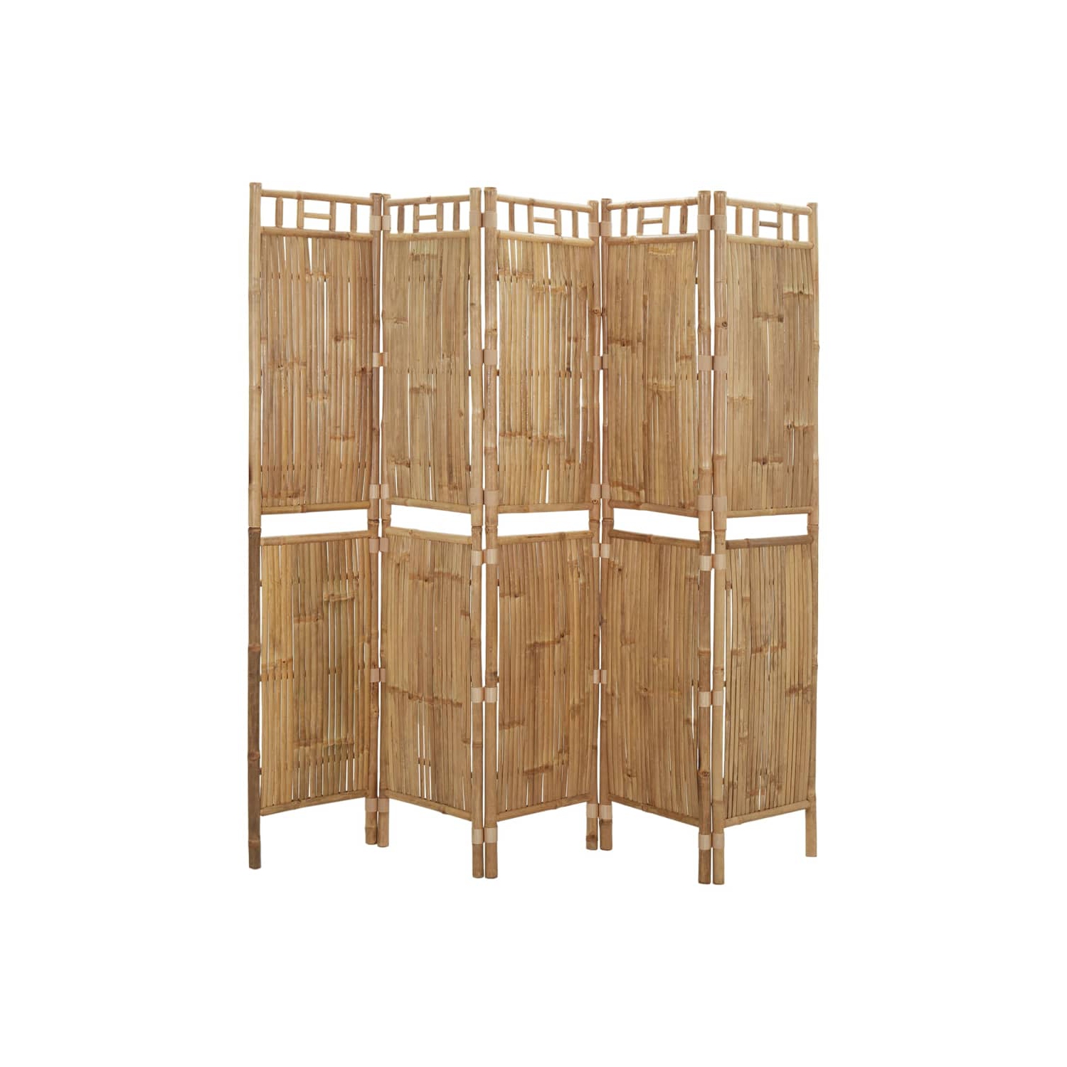 VidaXL – Séparateur de pièce à 5 panneaux en bambou 200 180&nbsp;cm