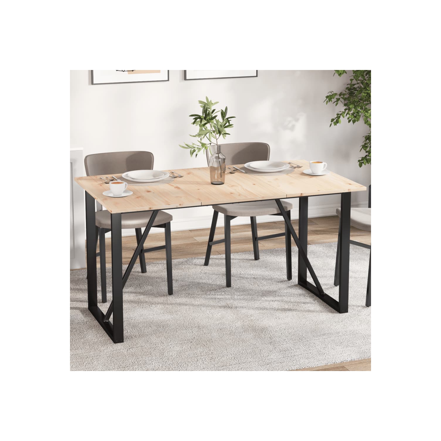 vidaXL Table Tops 3 pcs 80x47x1.7 cm Rectangular Solid Wood Pine