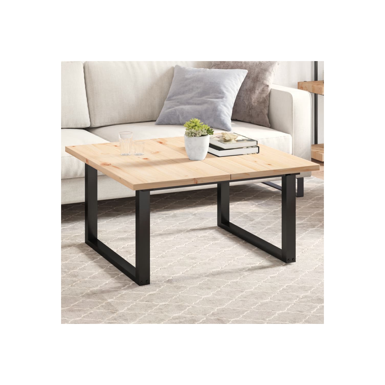 vidaXL Table Tops 2 pcs 90x45x2.5 cm Rectangular Solid Wood Pine