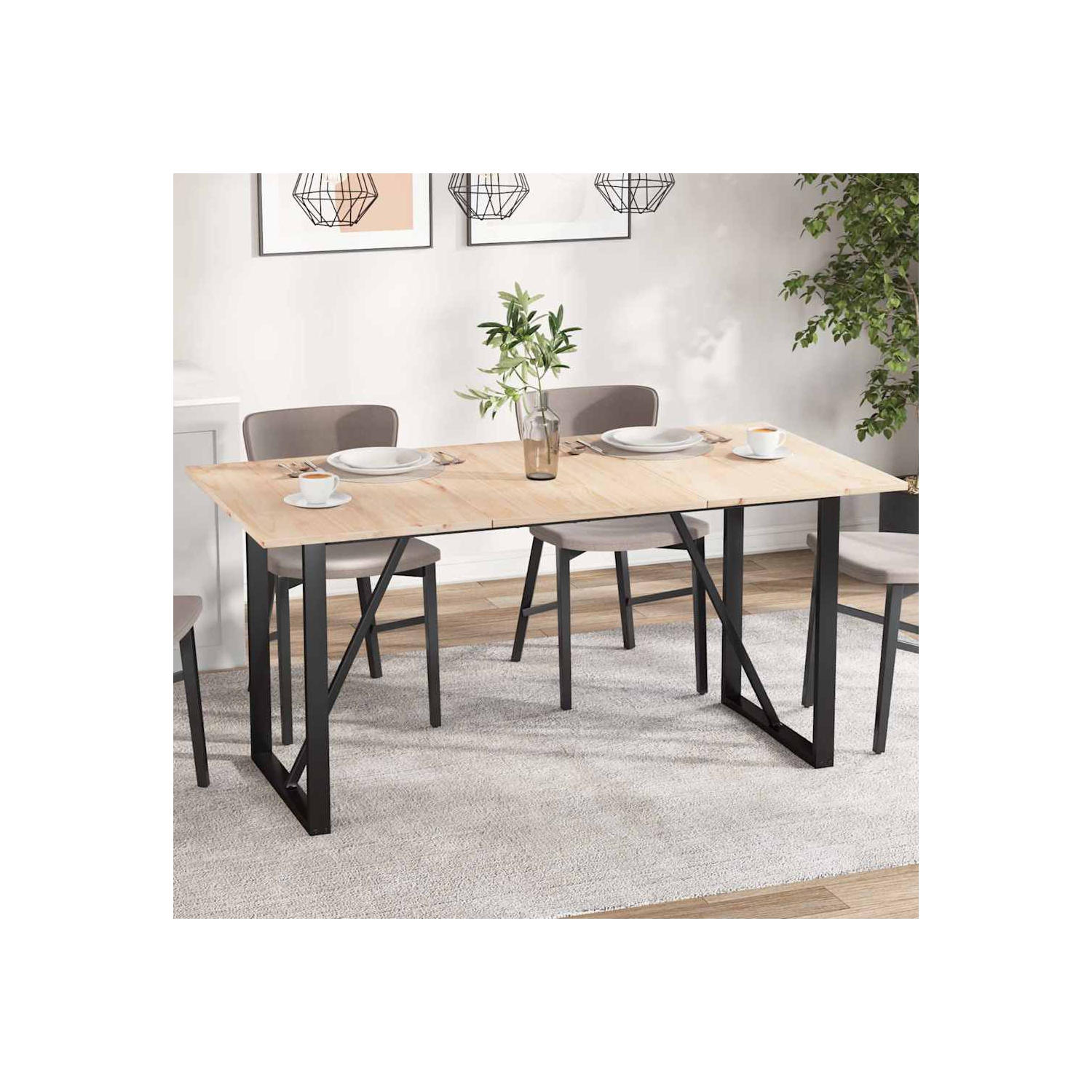 vidaXL Table Tops 3 pcs 80x53x1.7 cm Rectangular Solid Wood Pine