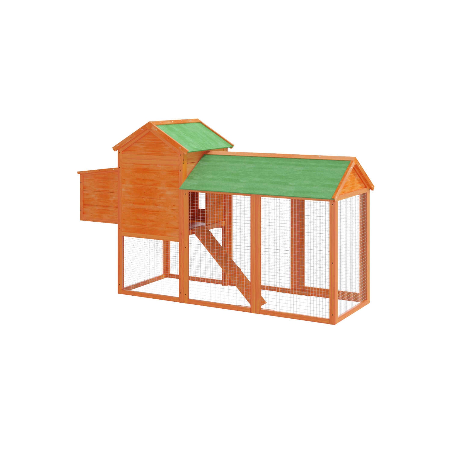 vidaXL Chicken Coop Brown 193x65x117 cm Solid Wood Pine
