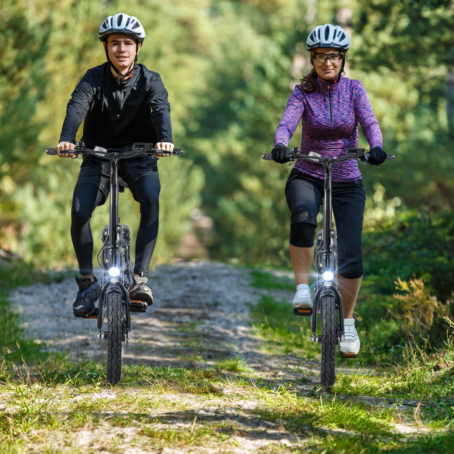 Costway 16" Folding Electric Bicycle for Adults & Teens E-Bike w/ 500W Brushless Motor, 42V 10.4Ah Removable Battery, Max. 32KM/H 37 Miles, Dual Disk