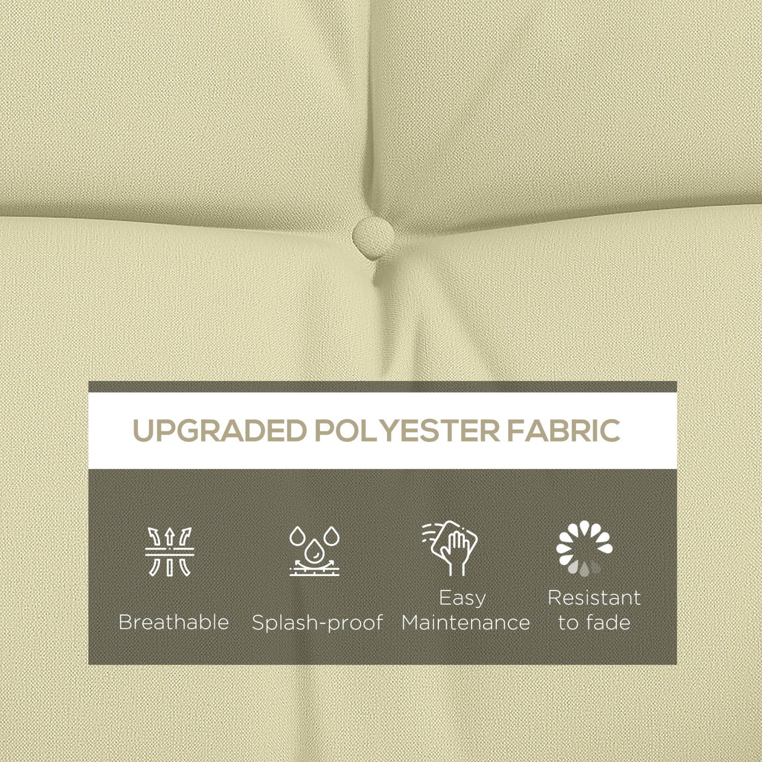 Outsunny 4-Piece Patio Chair Cushions Pillows with Back and Pillows, Seat Replacement Patio Cushions Set with Ties for Indoor Outdoor Garden