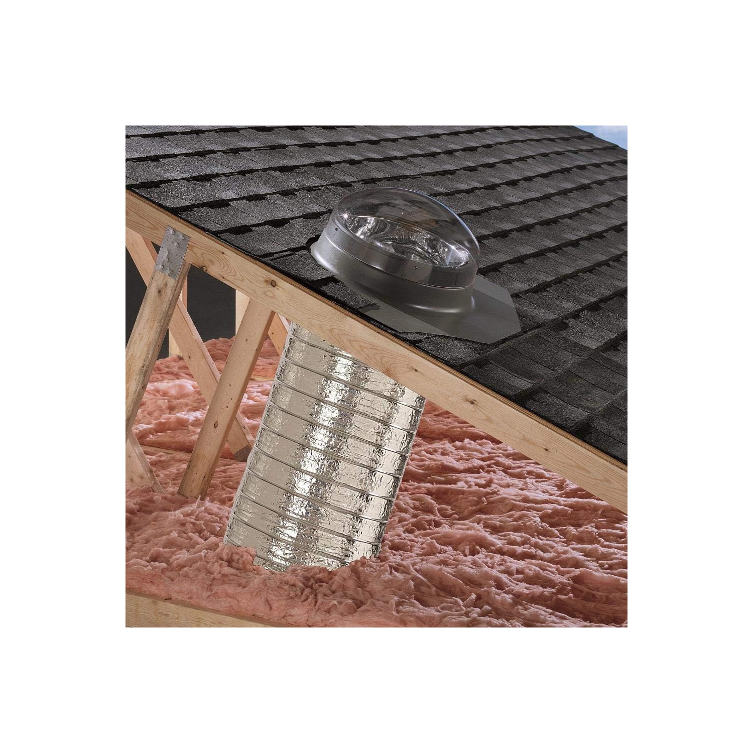 Sun Tunnel Tubular Skylight Acrylic Dome with Low-Profile Flashing and Flexible Tunnel-VELUX-TGF 014 0000