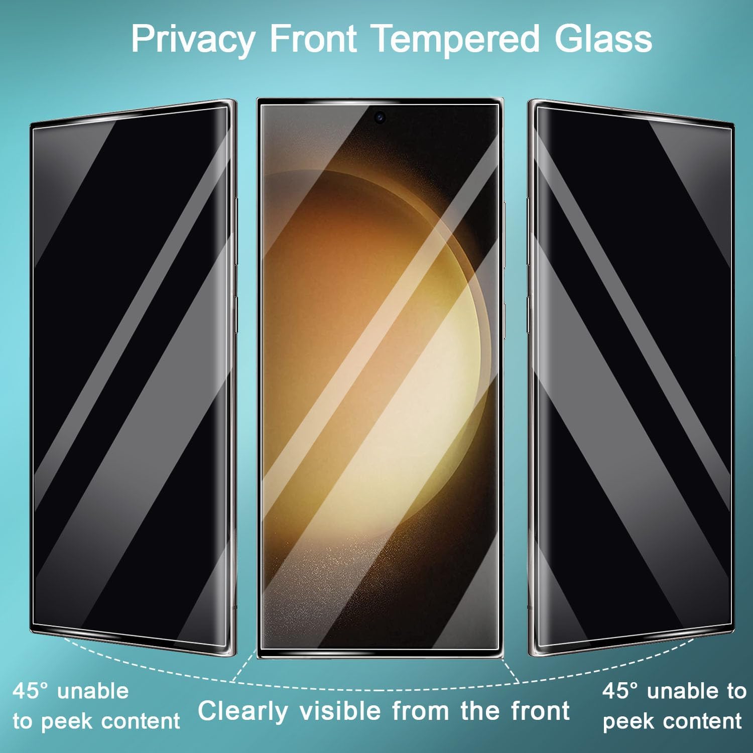 SuperShield Privacy Tempered Glass Ultra Thin Screen Protector for Samsung Galaxy S25 5G - 2 Pack