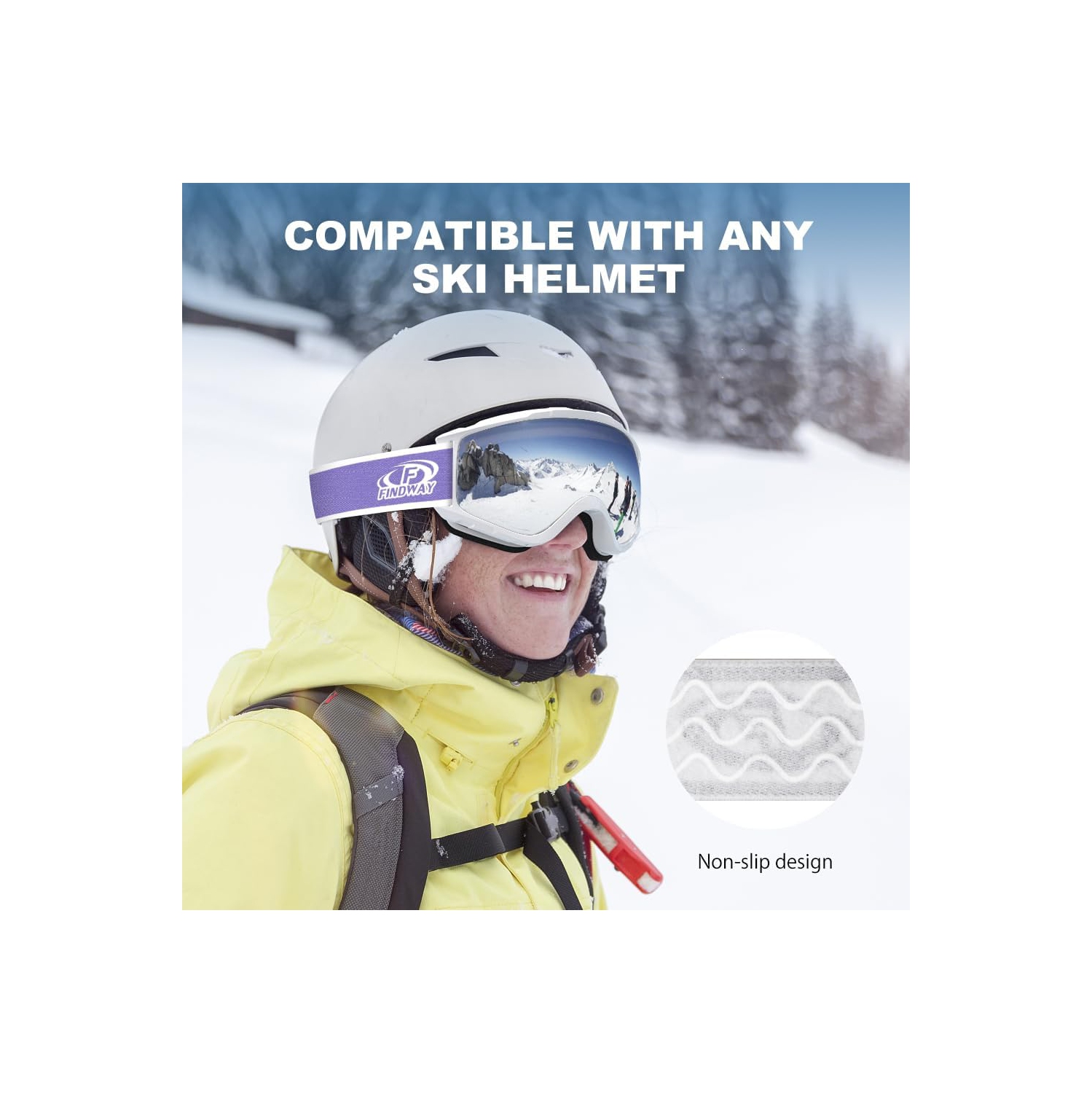 PetginHome-OTG Ski Goggles Over Glasses Snow/Snowboard Goggles for Men Women Youth